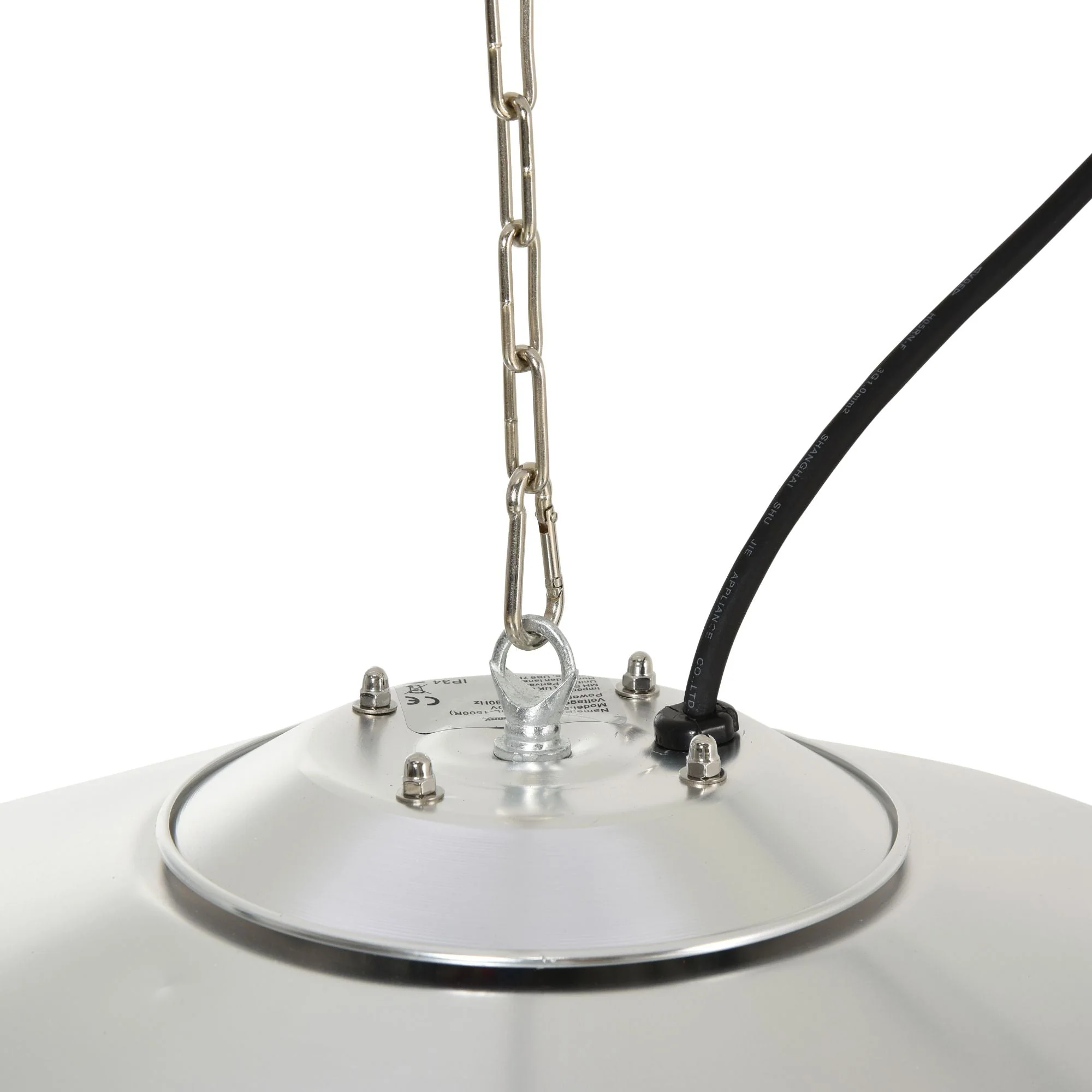 1500W Patio Heater Outdoor Ceiling Mounted Aluminium Halogen Electric Hanging Heating Light with Remote Control and 3 Heat Settings - Image 9