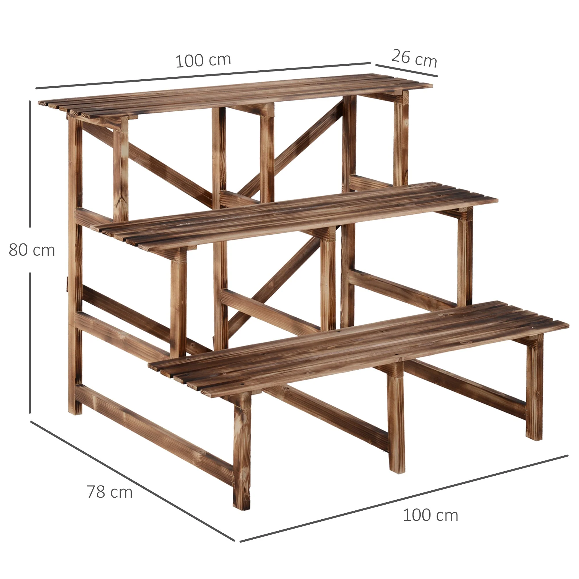3 Tier Outdoor Plant Stand - Image 3