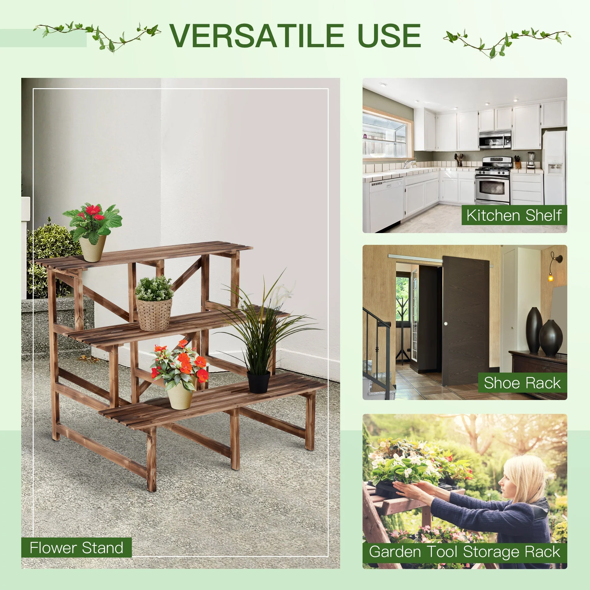 3 Tier Outdoor Plant Stand - Image 4