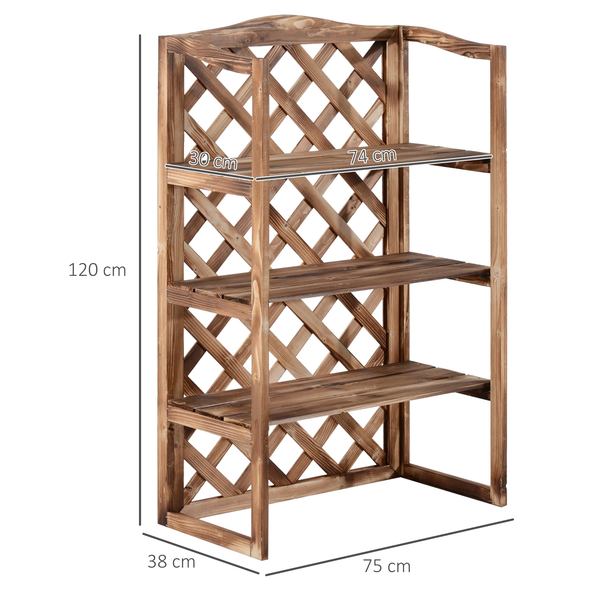 3-Tier Wooden Plant Stand Shelf - Image 3