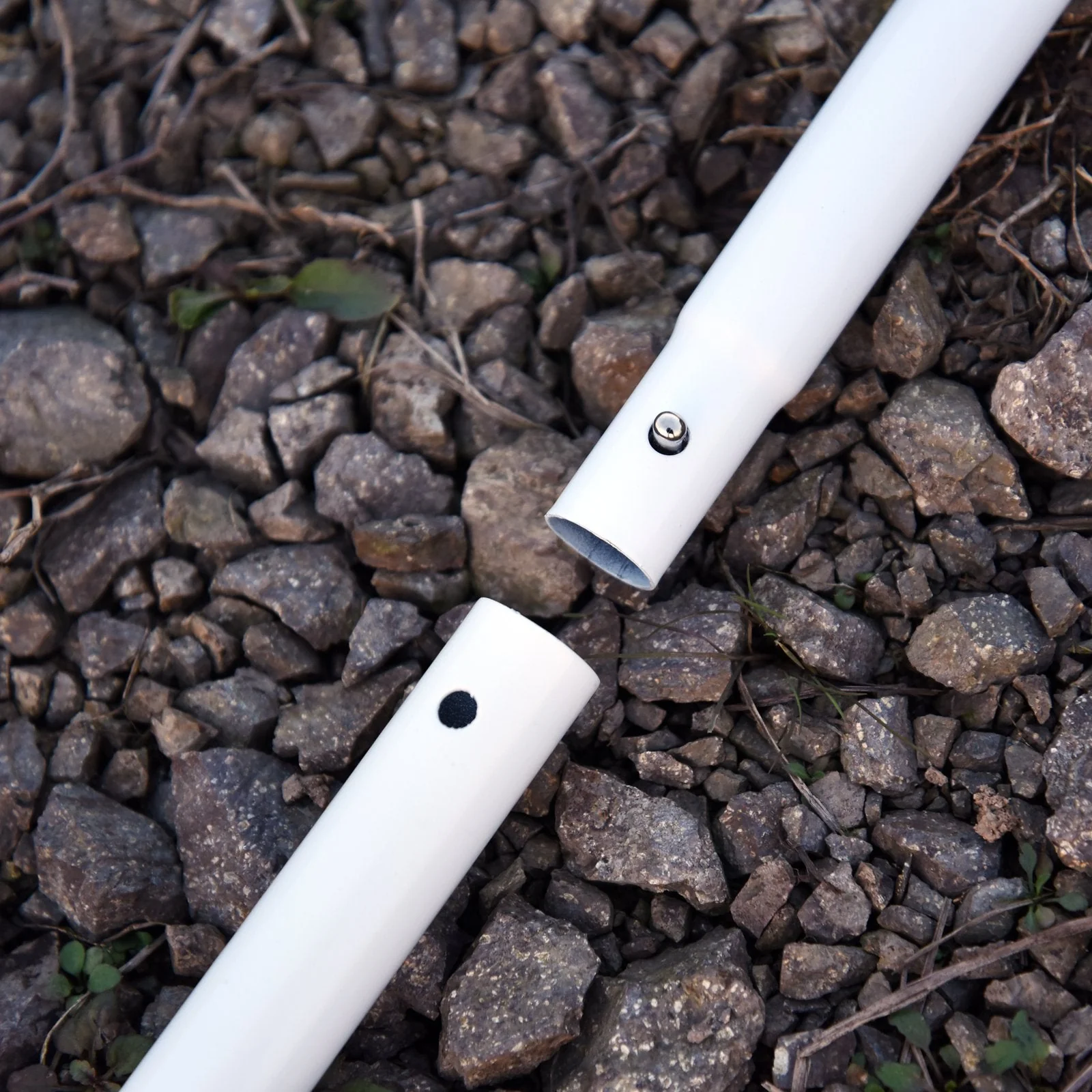 3M Awning Sail Shade Canopy Pole Kit Adjustable Pole With Rope Metal - White - Image 6