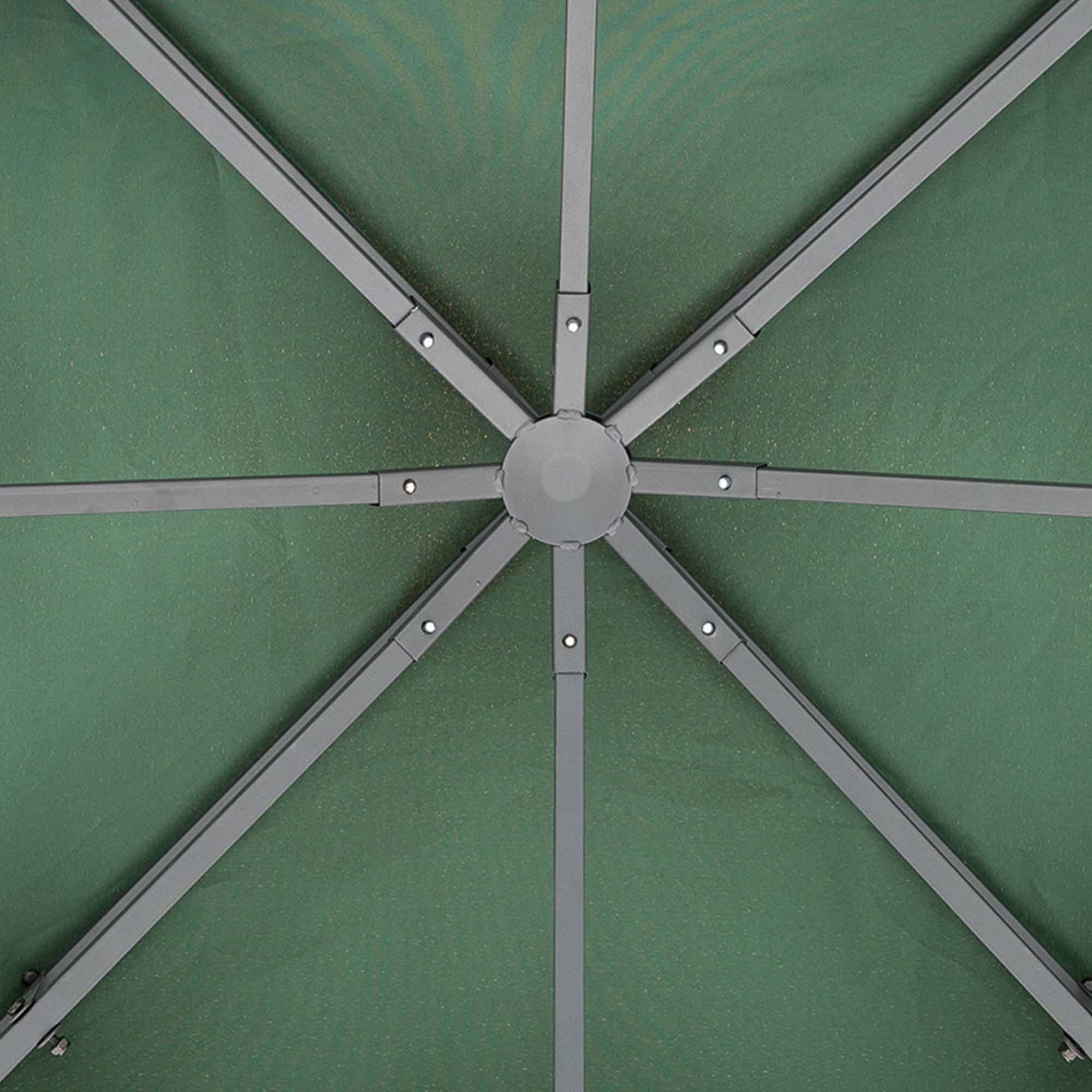 3M Gazebo Top Cover Double Tier Canopy Replacement Pavilion Roof Dark Green - Image 9
