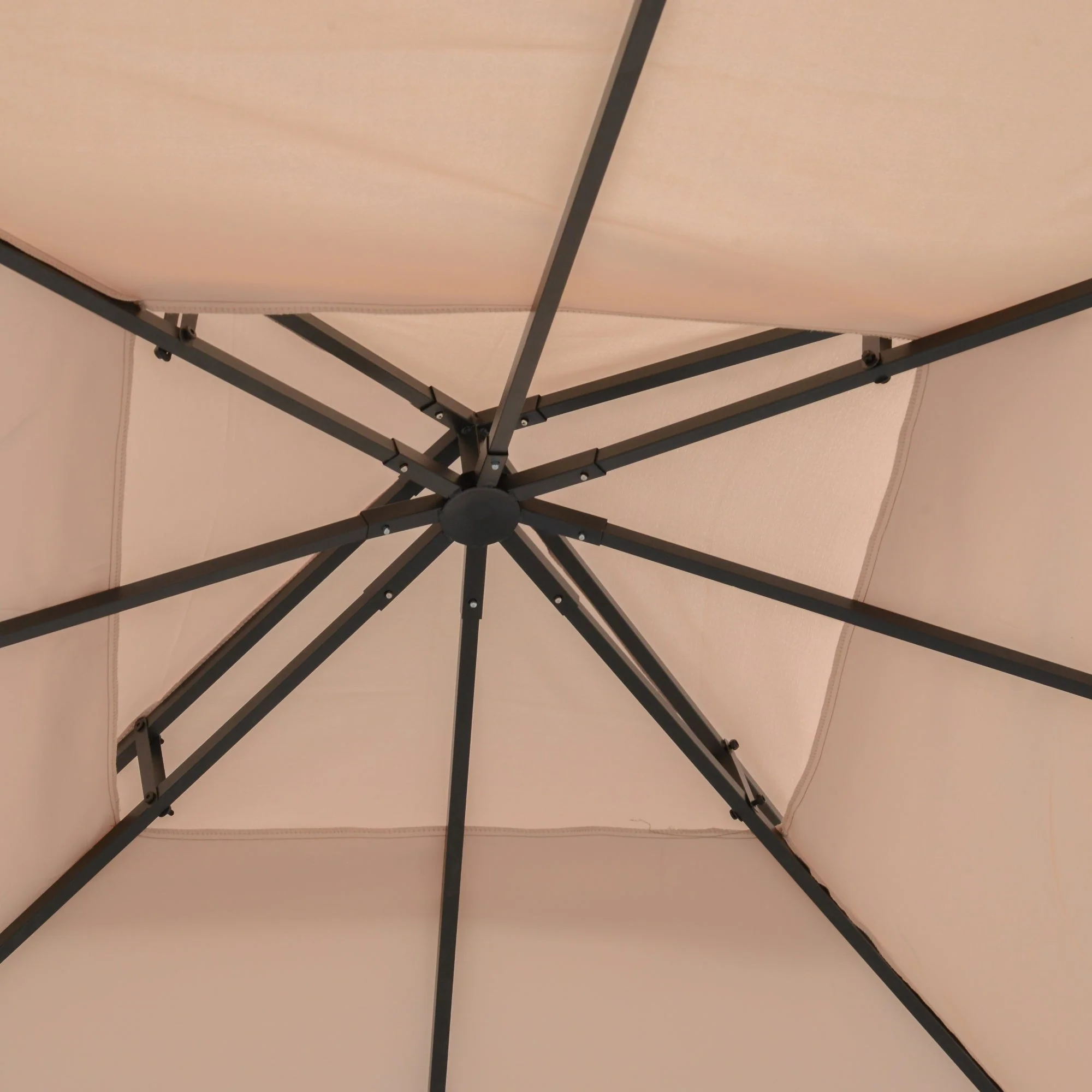 3M Gazebo Top Cover Double Tier Canopy Replacement Pavilion Roof Deep Beige - Image 8