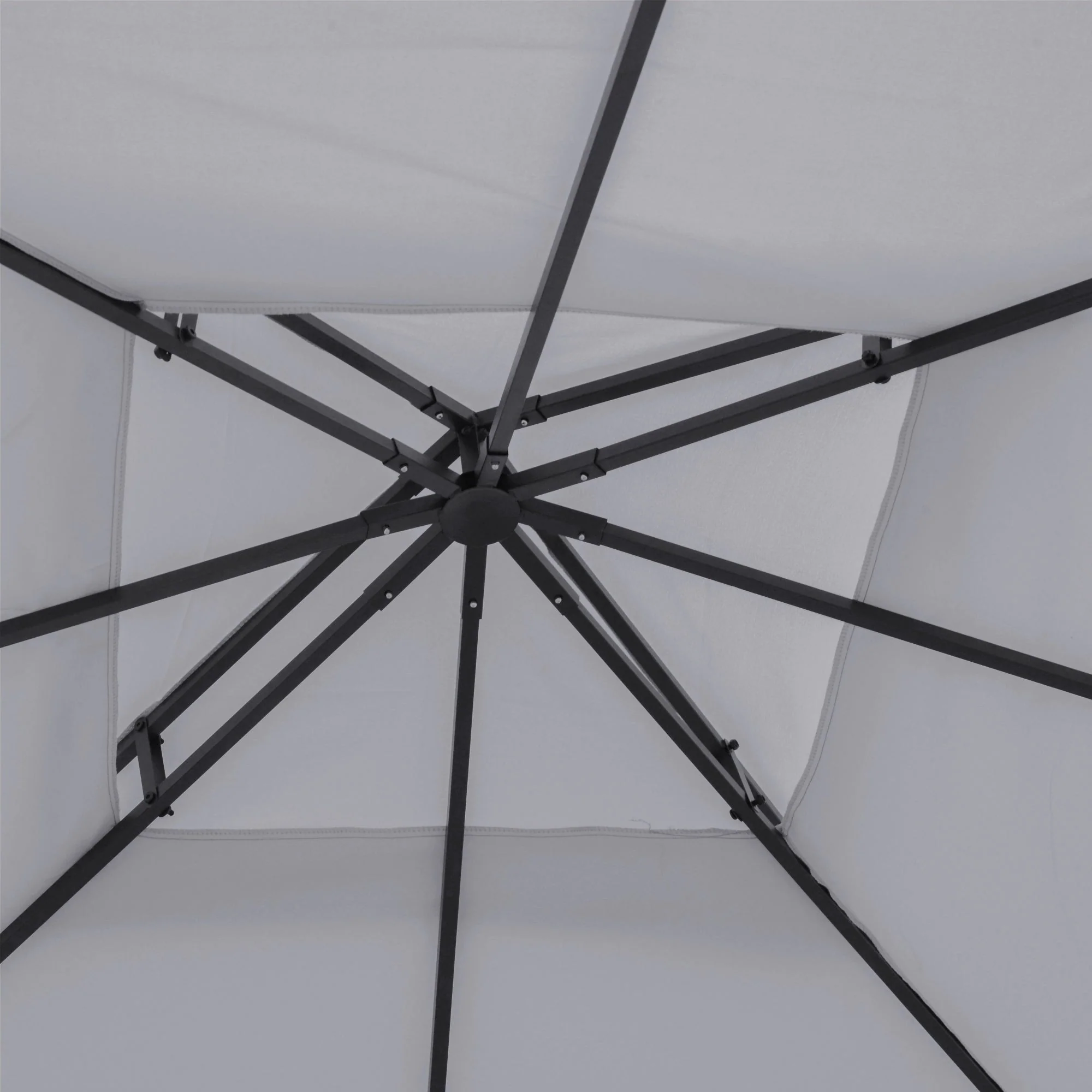 3M Gazebo Top Cover Double Tier Canopy Replacement Pavilion Roof Light Grey - Image 8