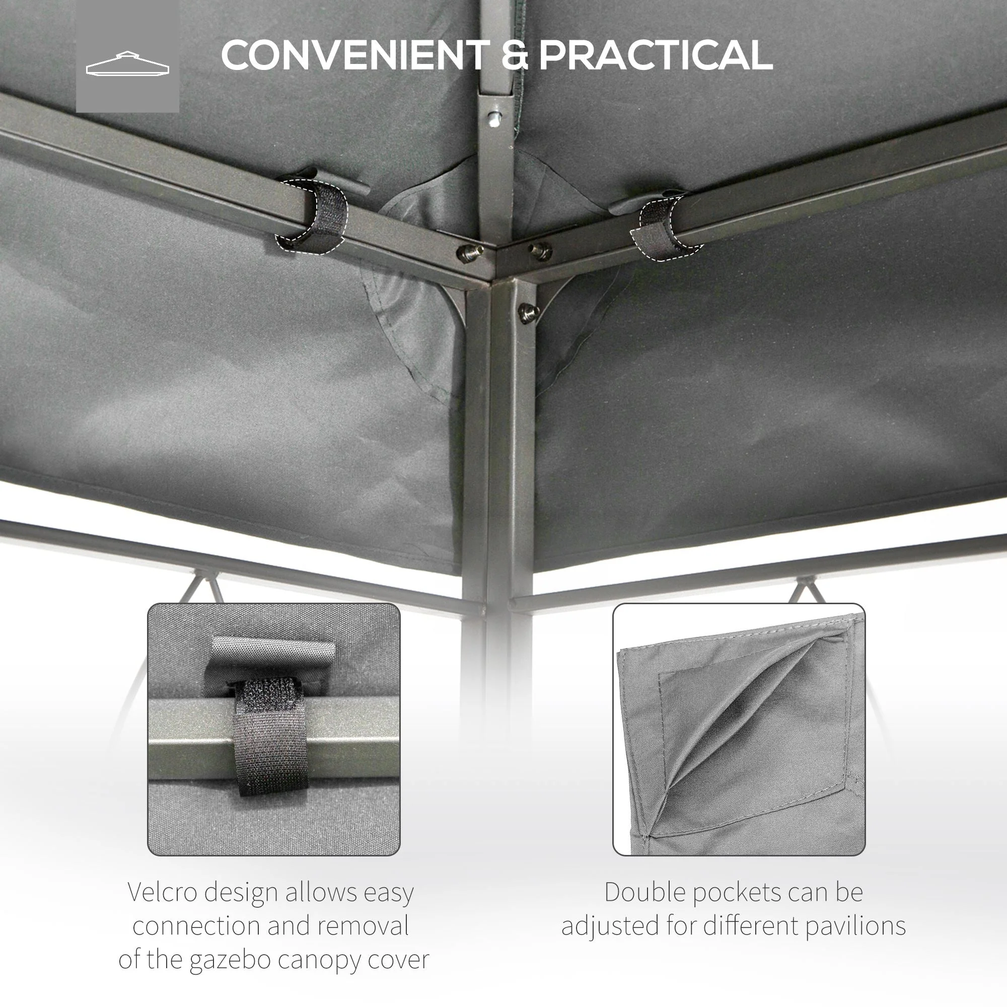 3x4m Gazebo Canopy Replacement Cover - Image 6