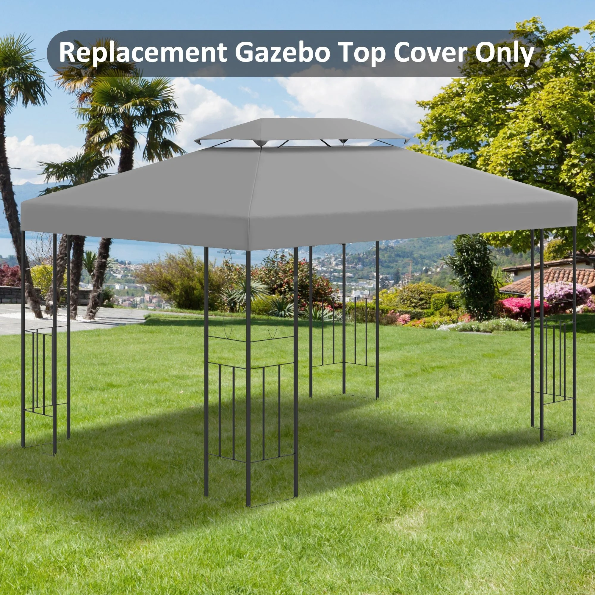 3x4m Gazebo Canopy Replacement Cover - Image 8