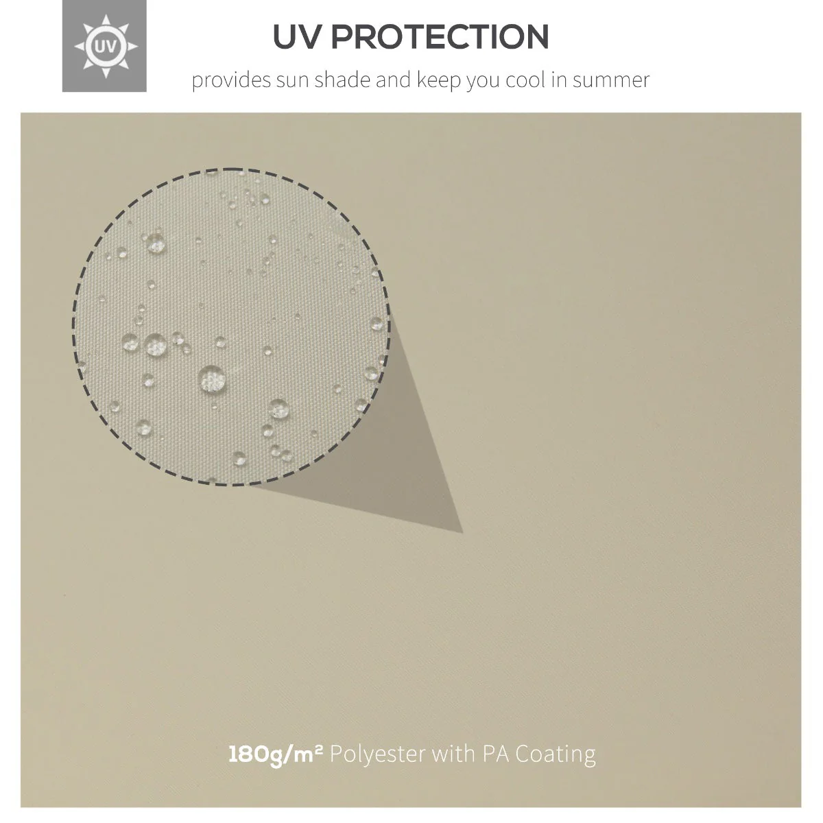 3x4m Gazebo Replacement Roof Canopy 2 Tier Top UV Cover Garden Patio Outdoor Sun Awning Shelters Cream TOP COVER ONLY - Image 5