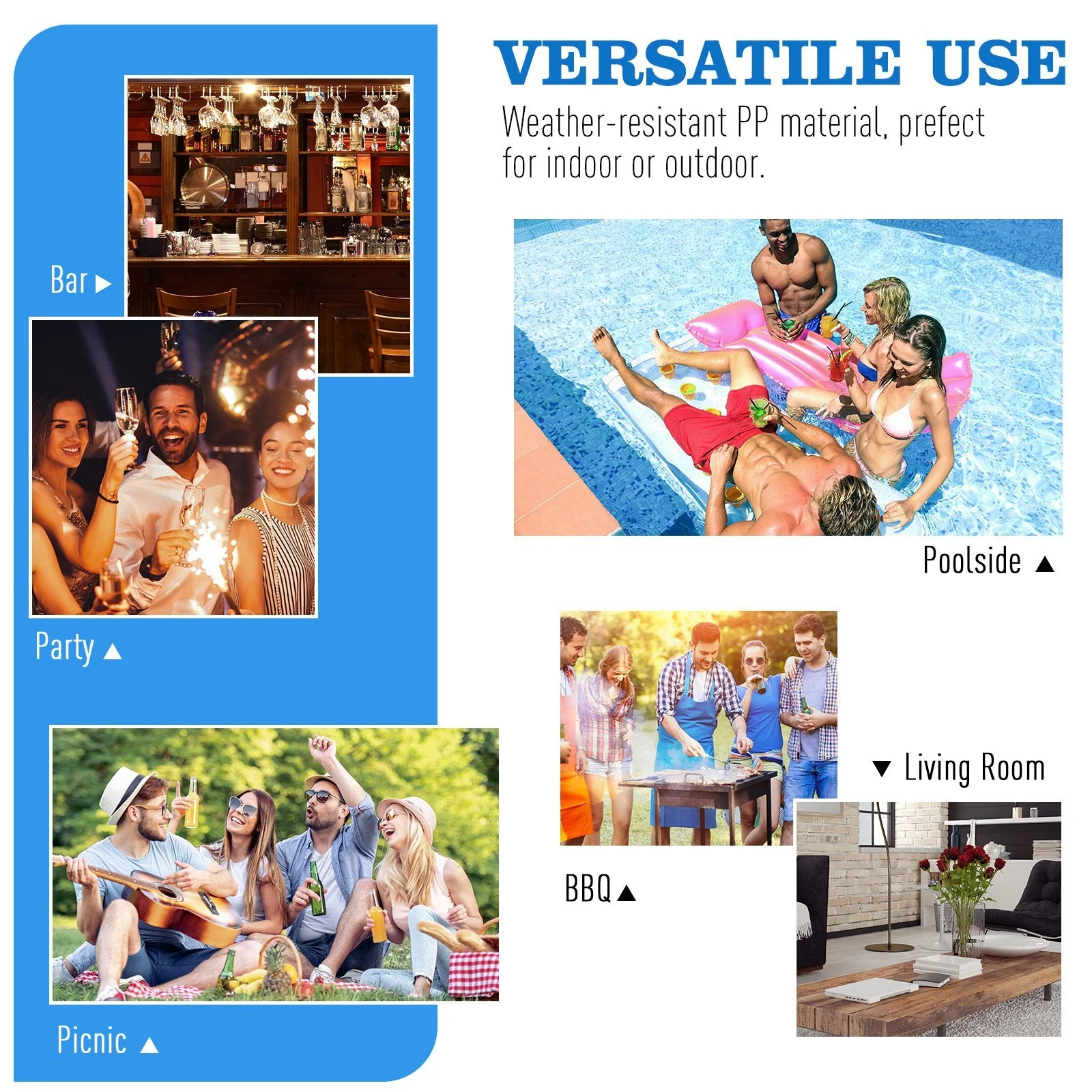 45L Outdoor Rattan-Effect Lift-Top Ice Cooler Table Grey - Image 3