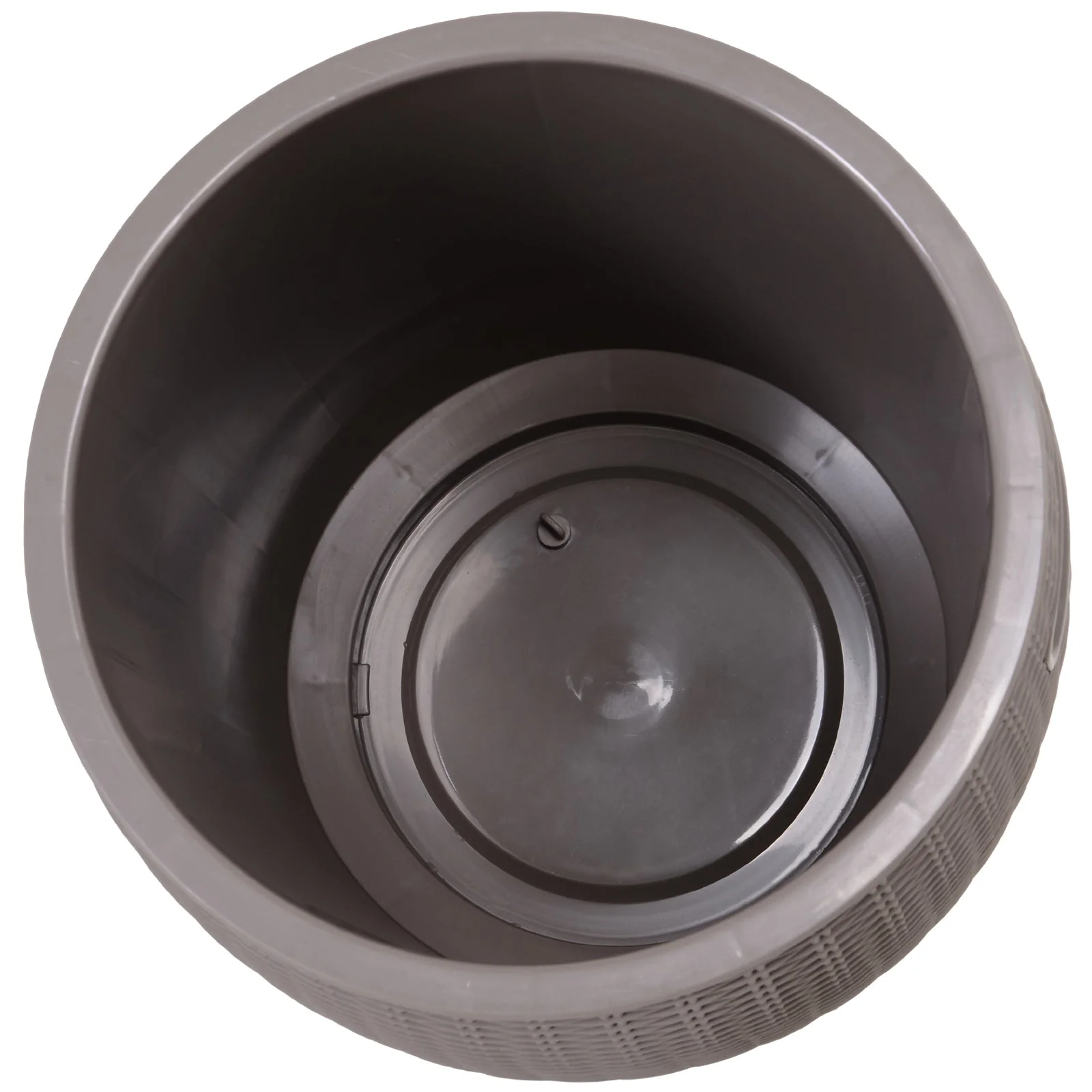 45L Outdoor Rattan-Effect Lift-Top Ice Cooler Table Grey - Image 6