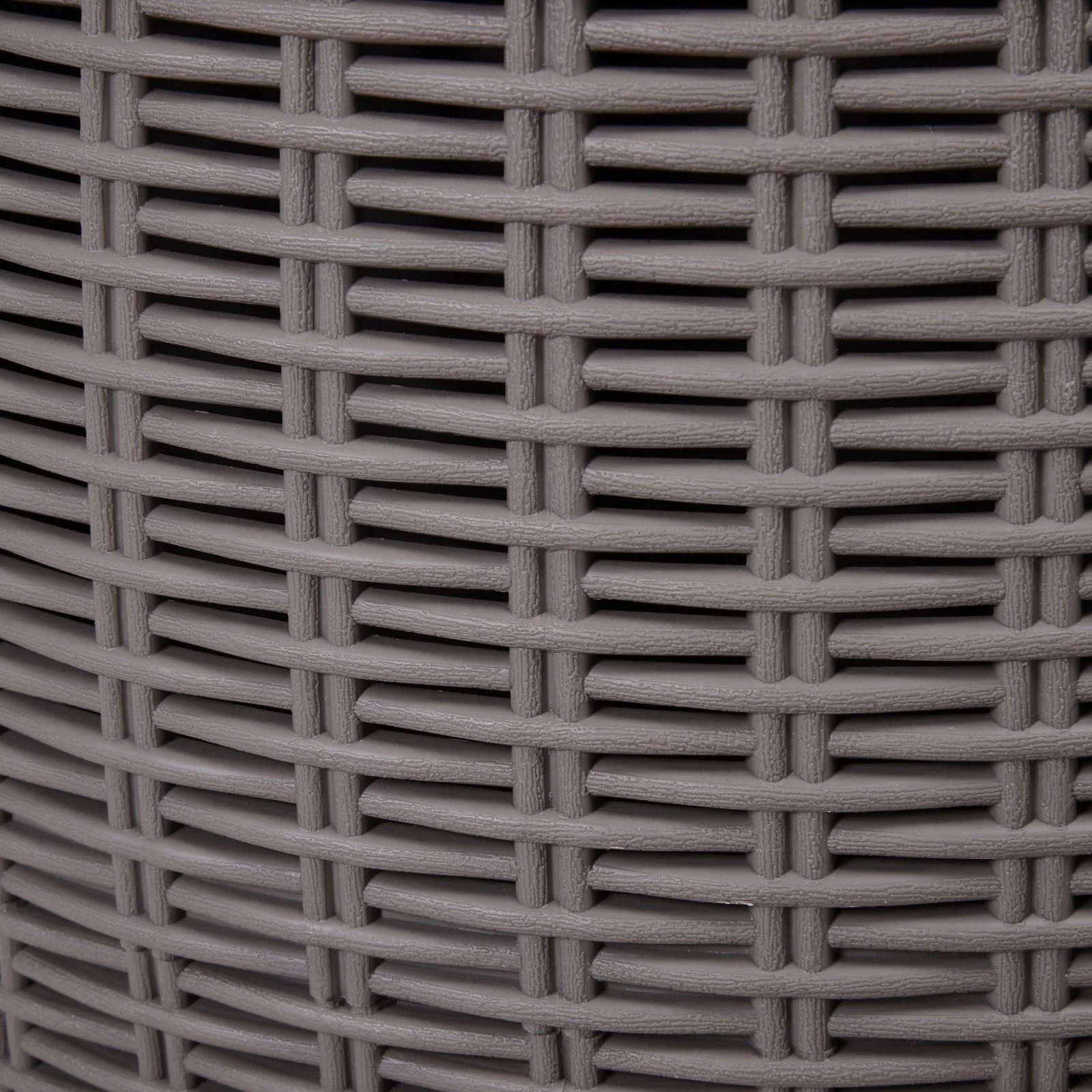 45L Outdoor Rattan-Effect Lift-Top Ice Cooler Table Grey - Image 7