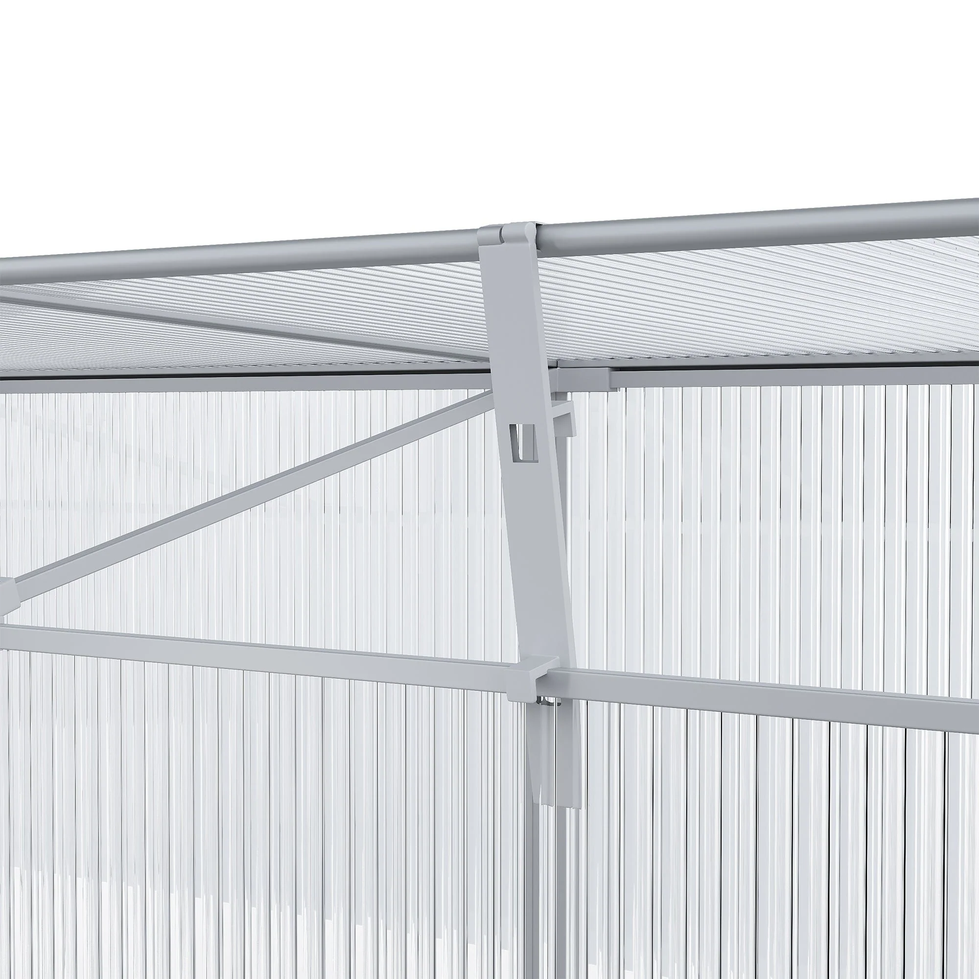 Aluminum Greenhouse Plants Raised Bed Vented Cold Frame Protector 180L x 51W x 51H cm - Image 7