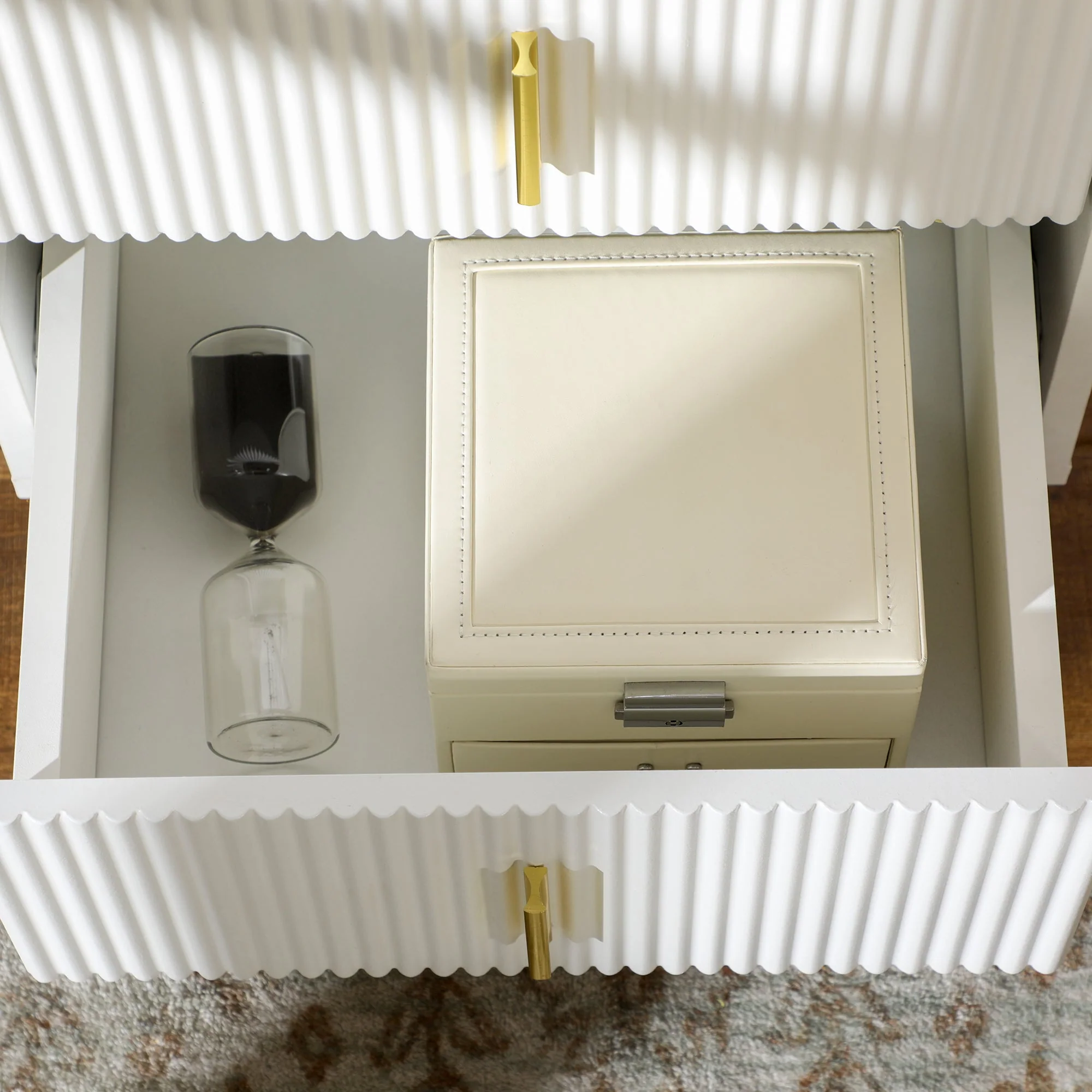 Bedside Table with 2 Drawers - Image 9