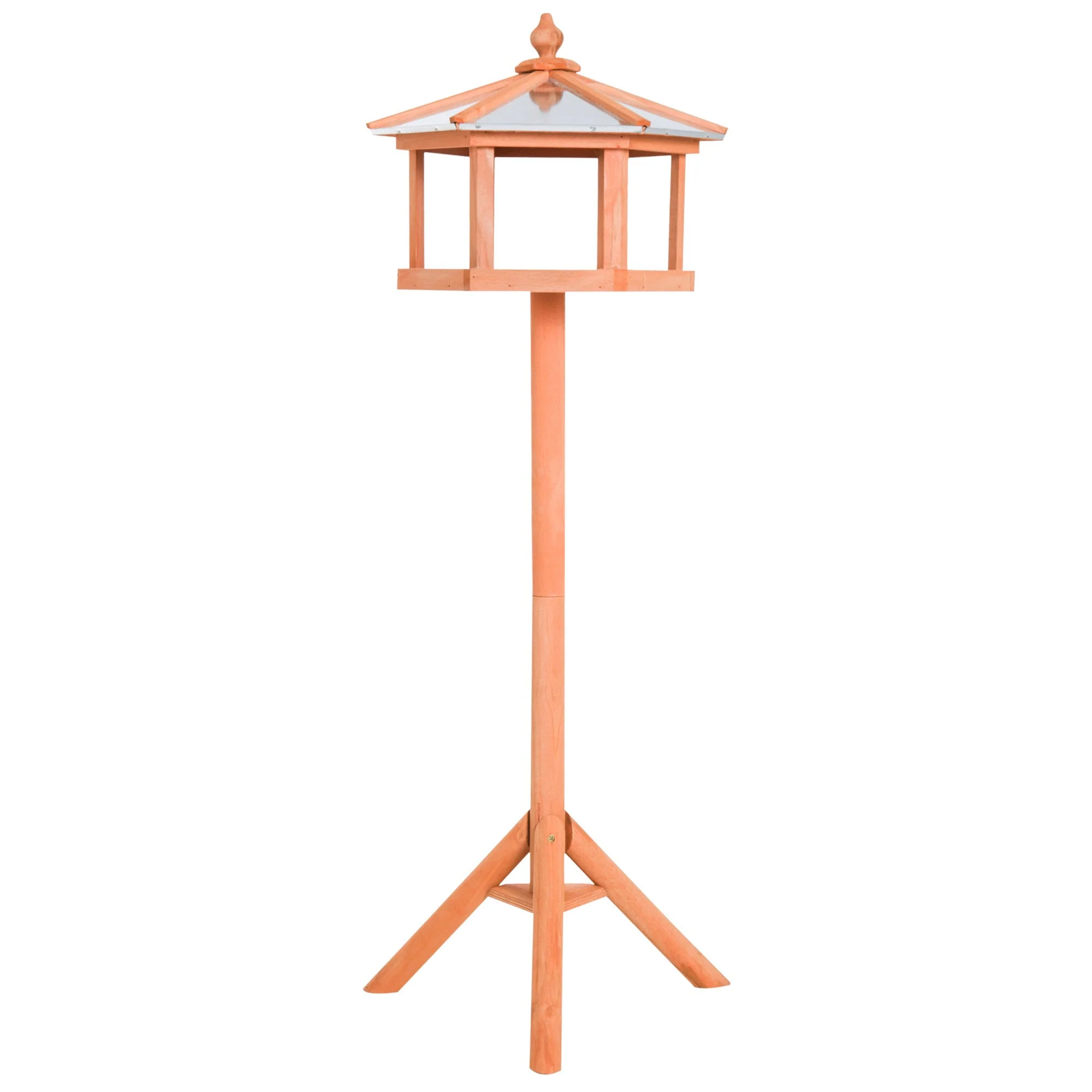 Bejing 113cm Bird Table Wood Natural by Pawhut - Image 3
