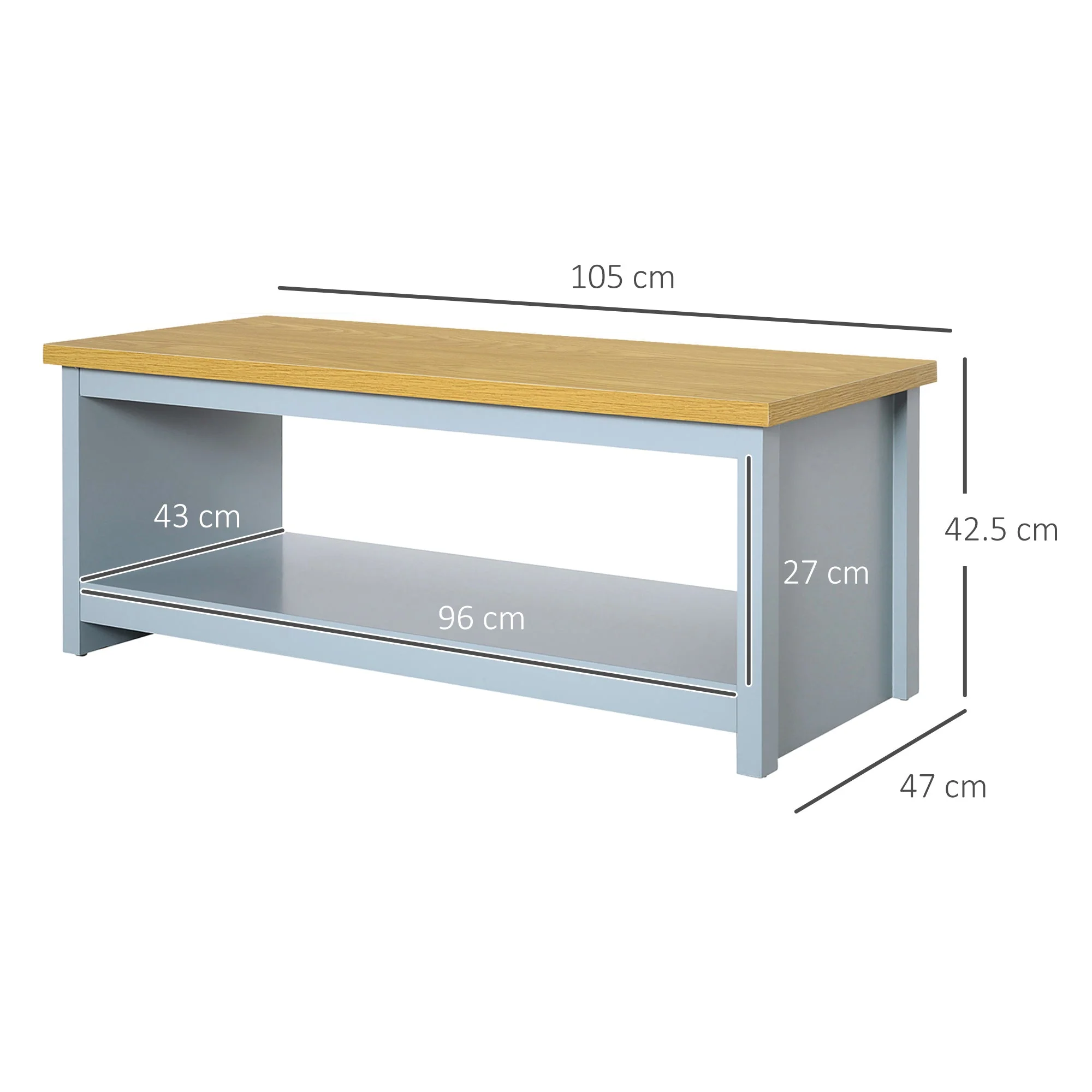 Coffee Table with Storage - Image 3