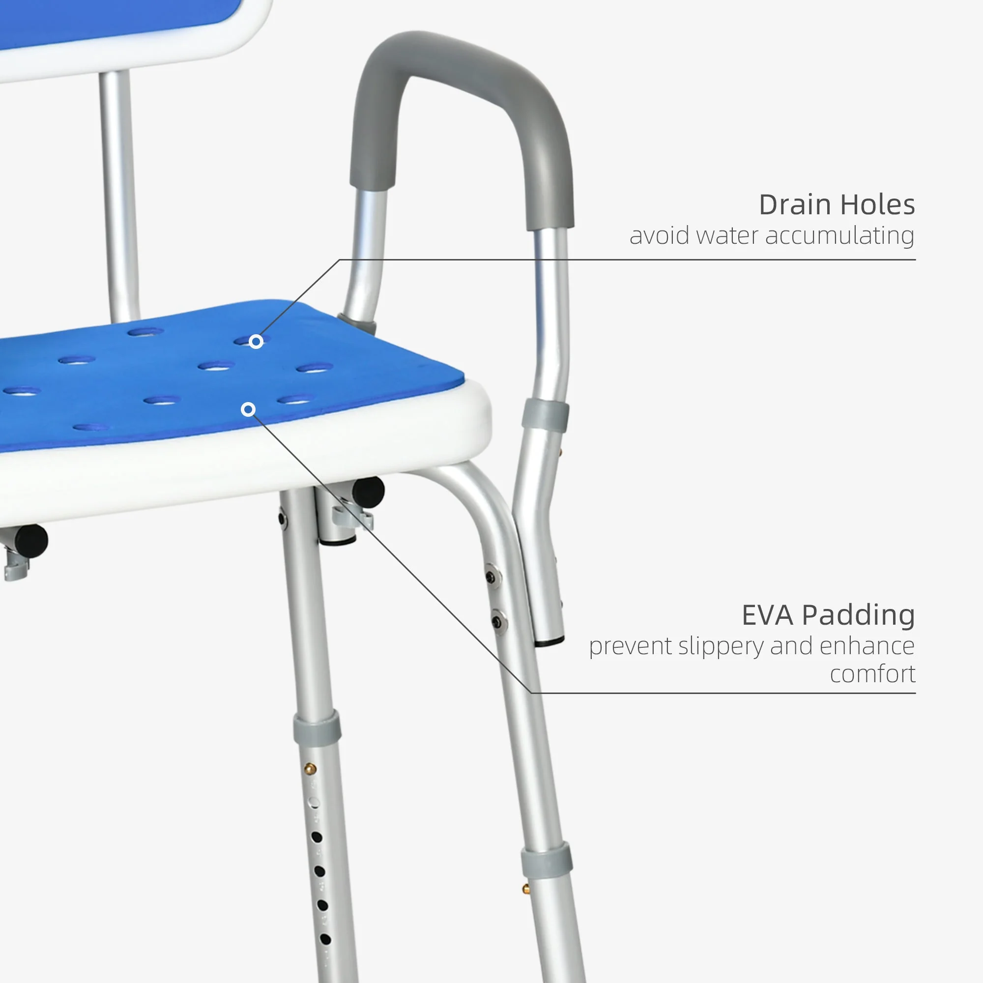 EVA Padded Shower Chair for the Elderly and Disabled - Image 4