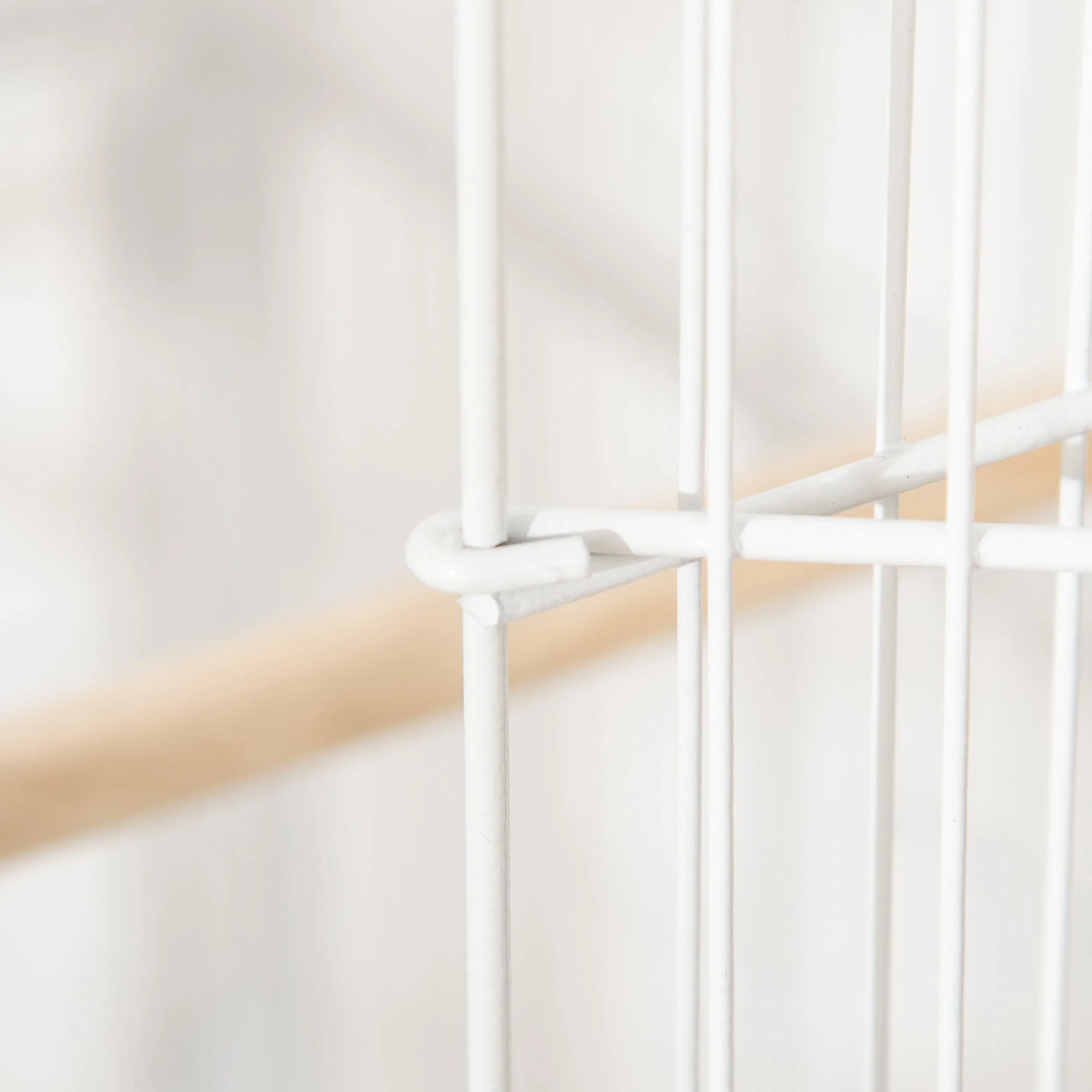 Grille 132cm Bird Cage Wheeled White by Pawhut - Image 4