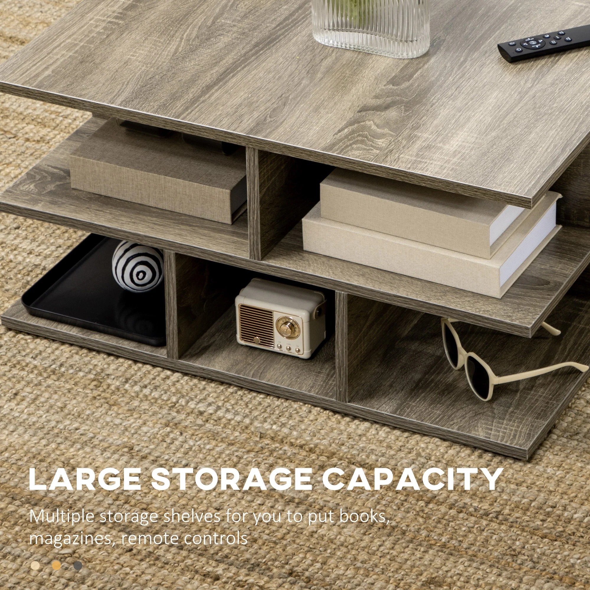 Homcom Square Coffee Tables For Living Room - Image 5