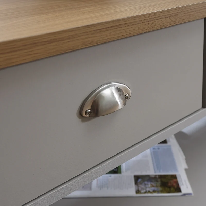 Lancaster Coffee Table Grey 1 Shelf 2 Drawers - Image 6