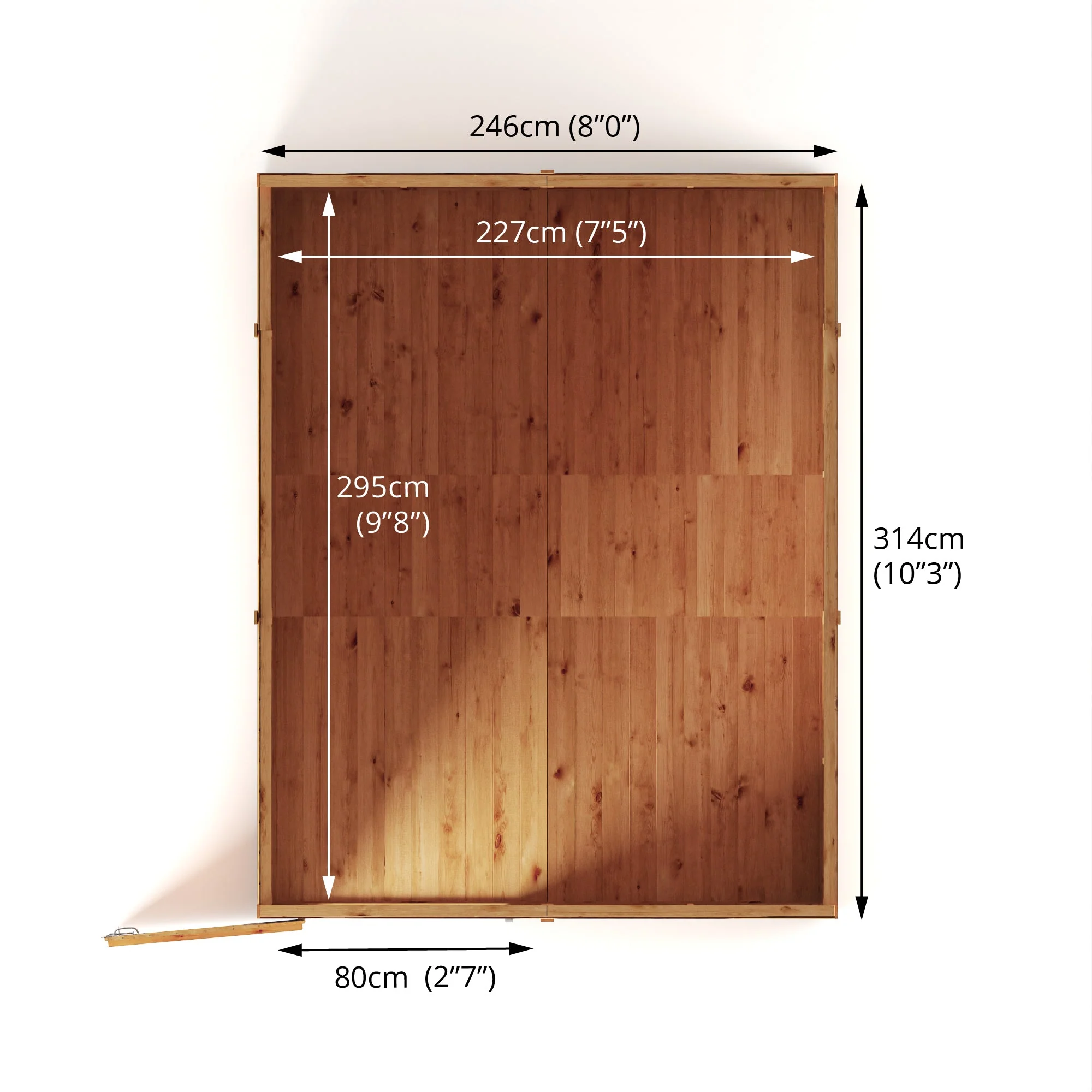 Mercia Woodsman 10' 3" x 8' Pent Shed - Premium Dip Treated Shiplap - Styrene Windows - Image 11