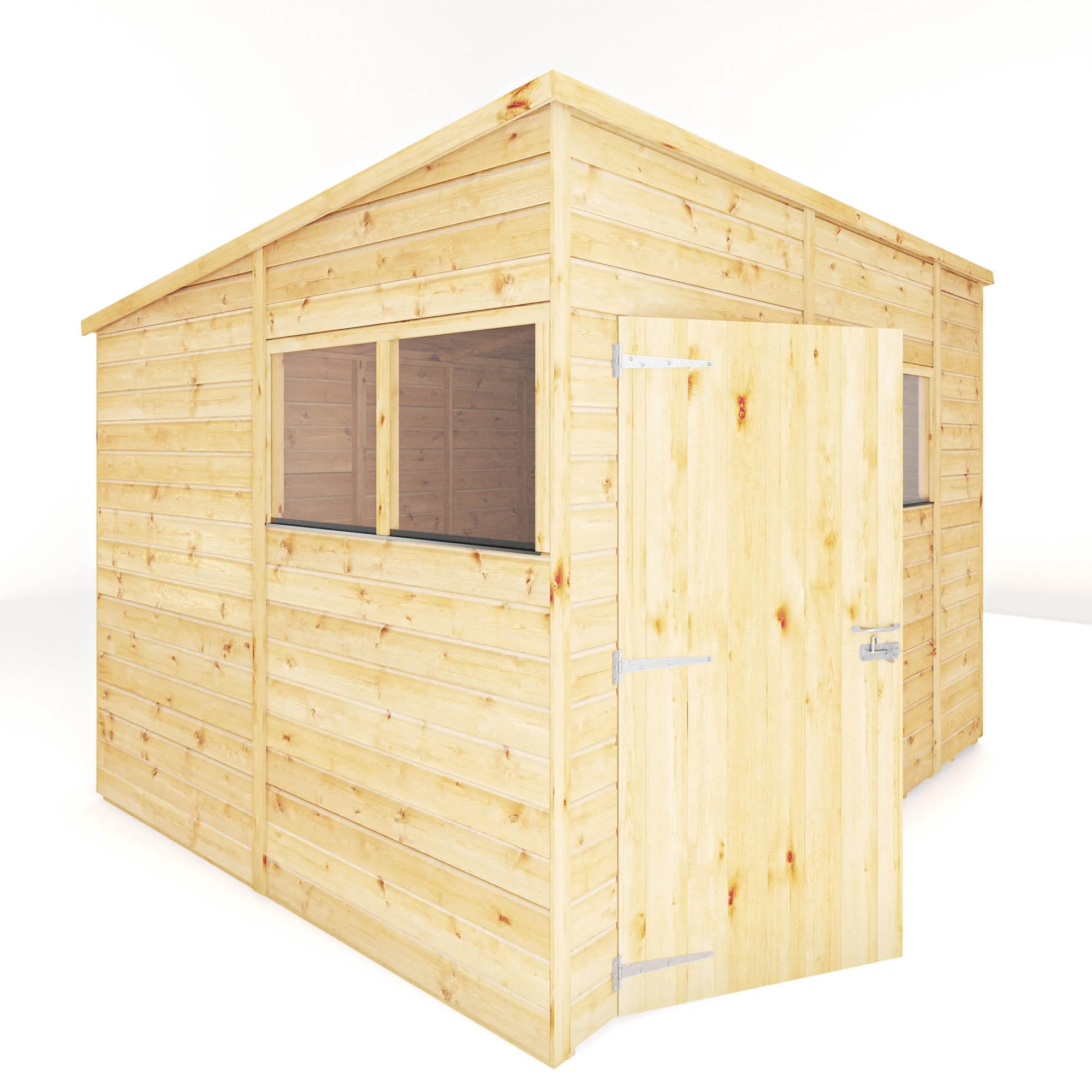 Mercia Woodsman 10' 3" x 8' Pent Shed - Premium Dip Treated Shiplap - Styrene Windows - Image 5