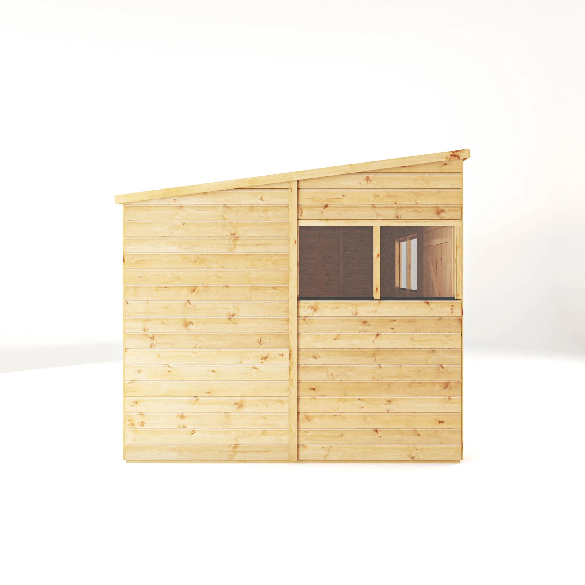 Mercia Woodsman 10' 3" x 8' Pent Shed - Premium Dip Treated Shiplap - Styrene Windows - Image 9