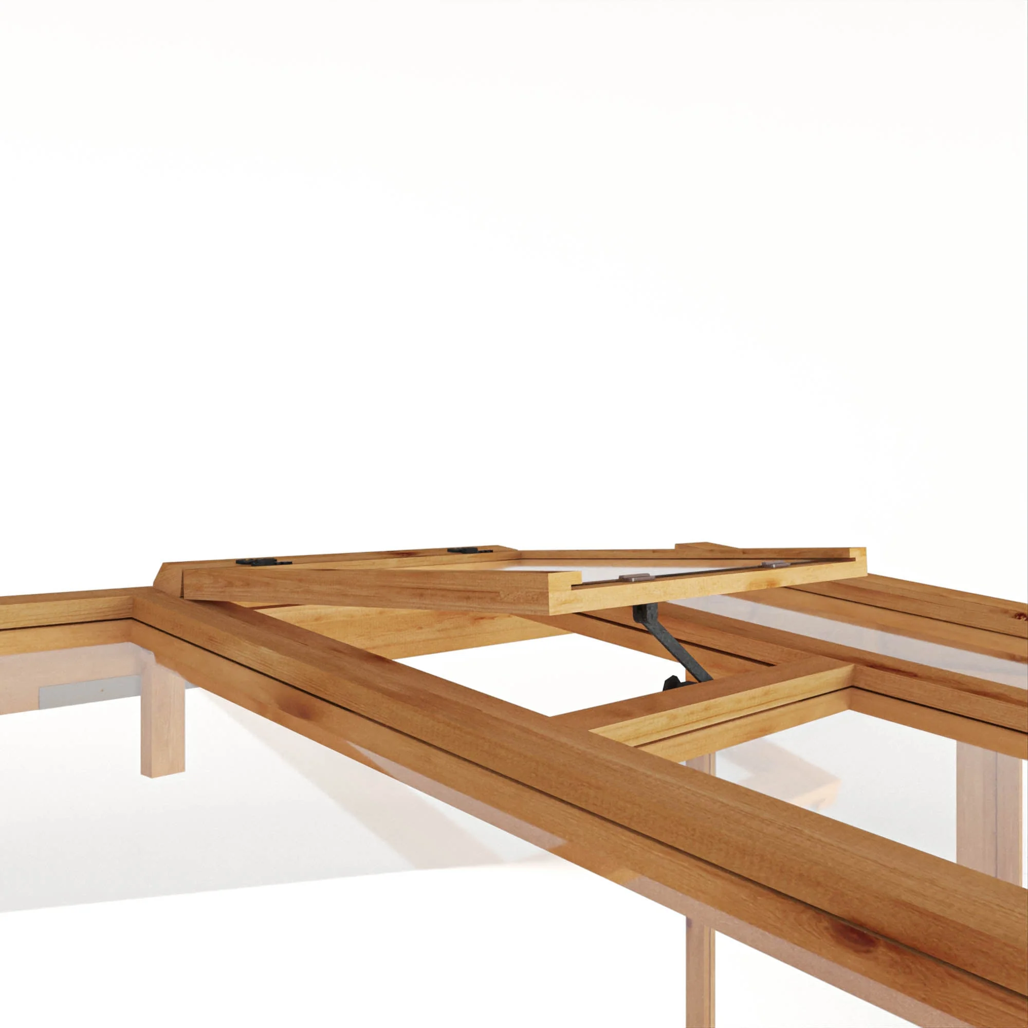 Mercia Woodsman 8' 2" x 3' 11" Pent Lean-to Greenhouse - Premium Dip Treated Shiplap- Styrene Windows - Image 6