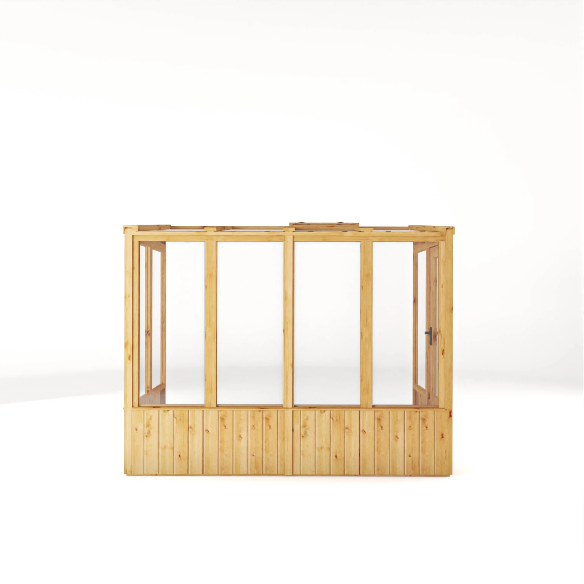 Mercia Woodsman 8' 2" x 3' 11" Pent Lean-to Greenhouse - Premium Dip Treated Shiplap- Styrene Windows - Image 9