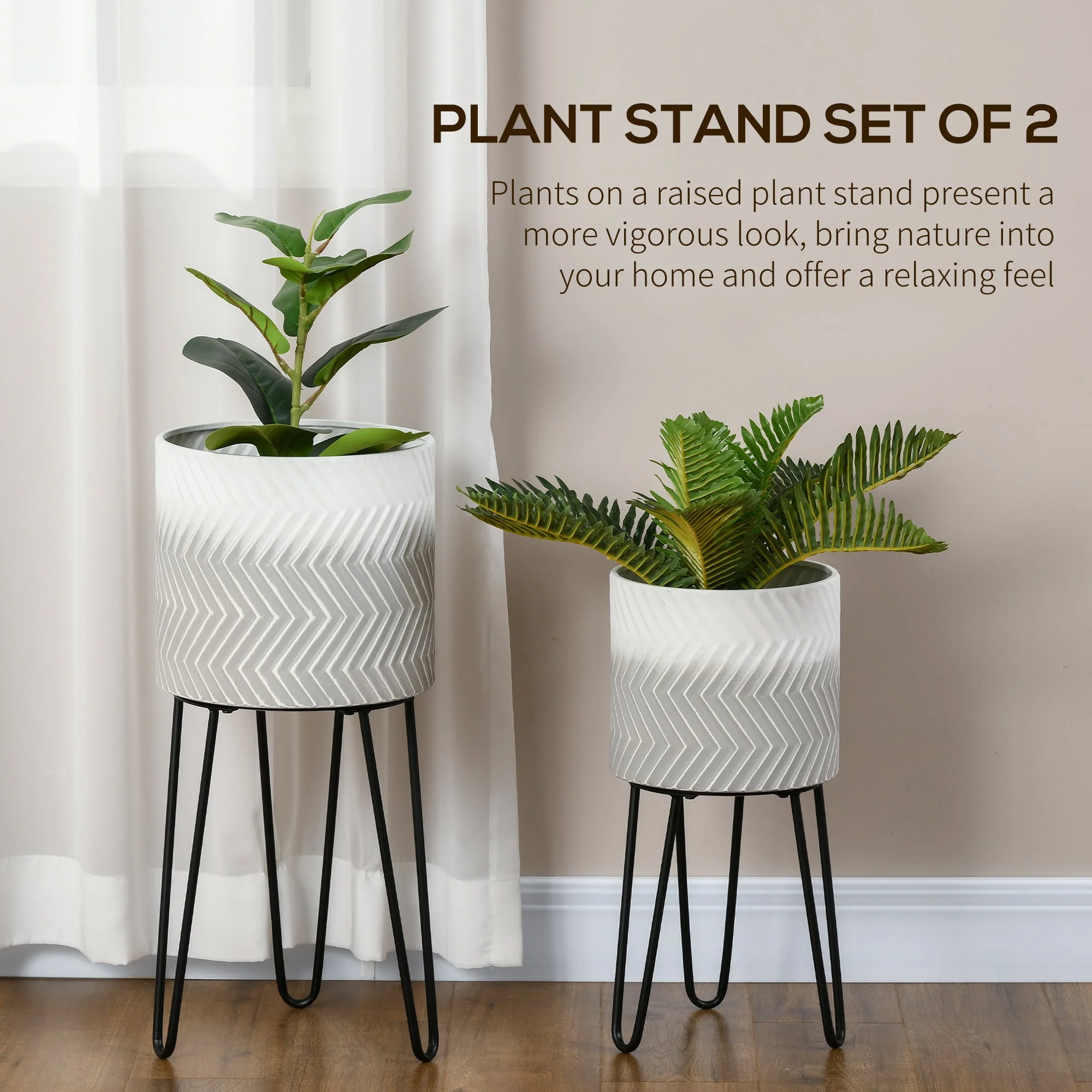 Metal Plant Stand Set of 2 with Legs - Image 4