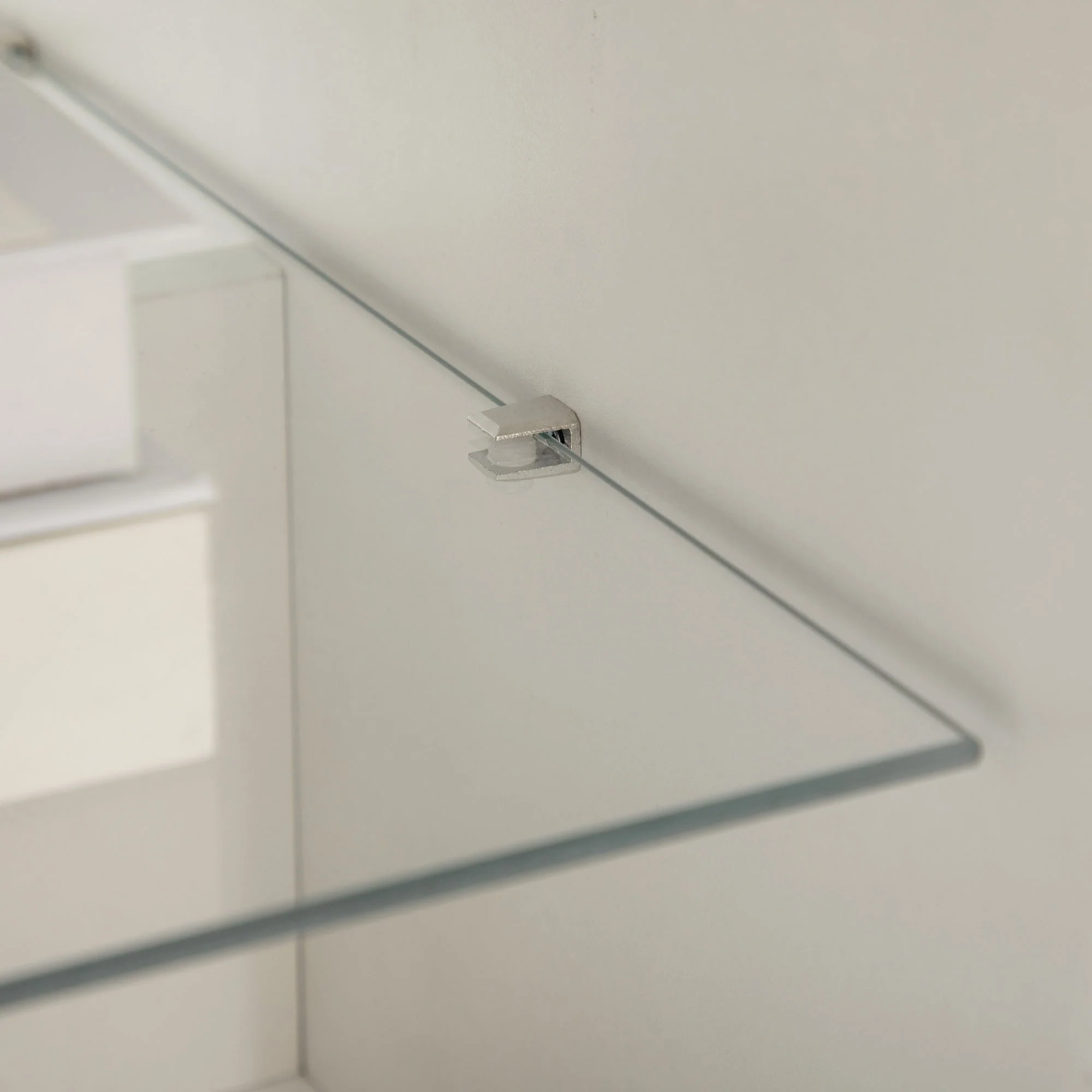 Modern Coffee Table with Tempered Glass Shelf and Two Drawers - Image 7