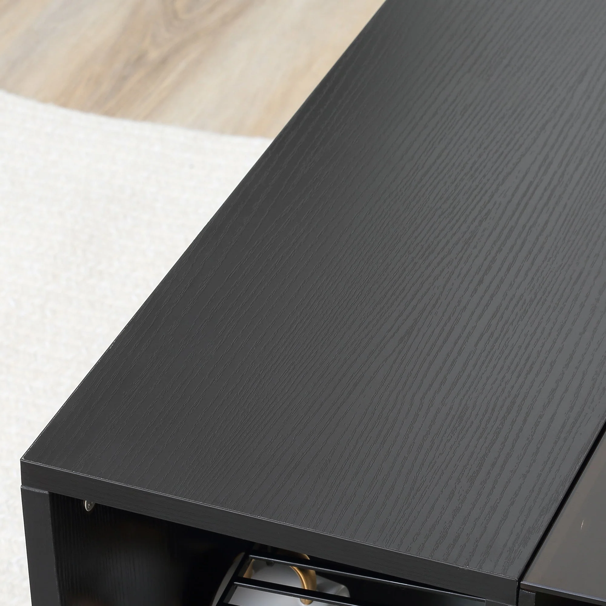 Modern Coffee Table with Tempered Glass Top - Image 7