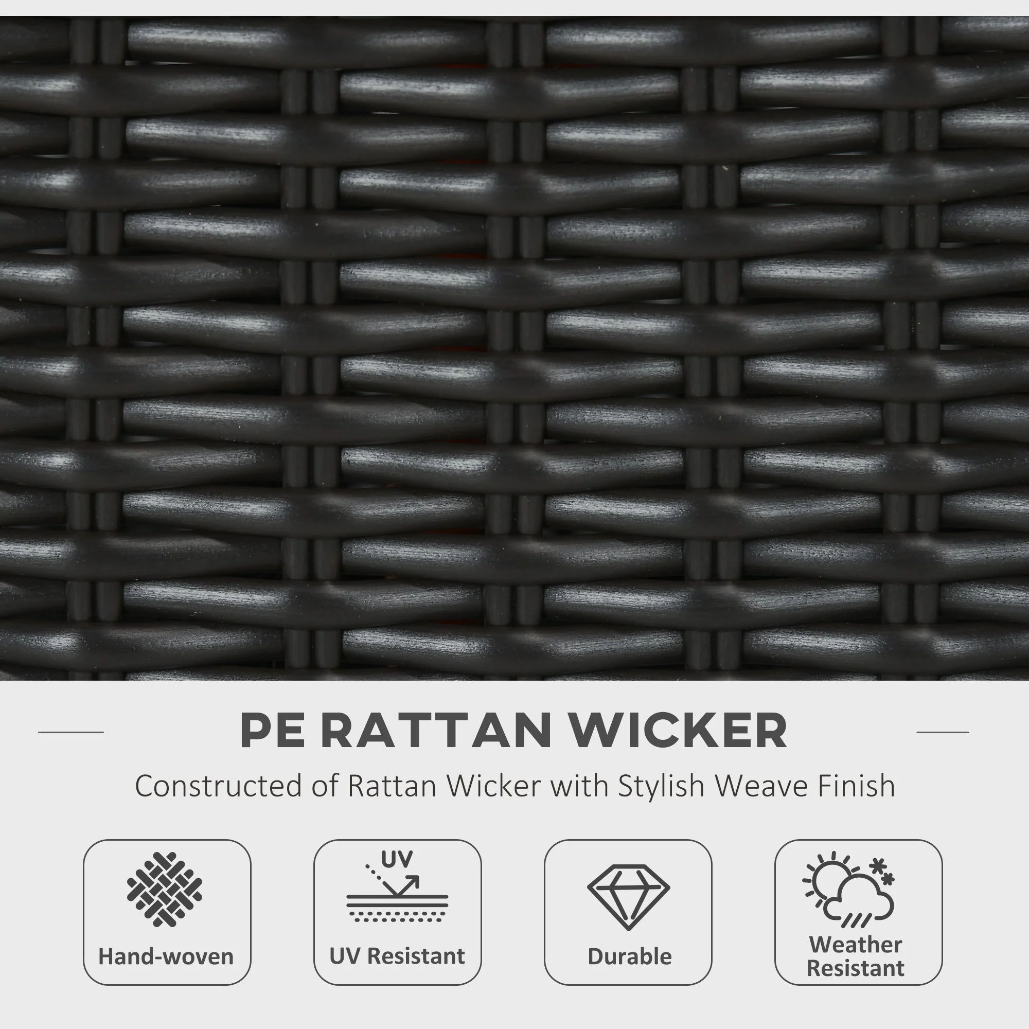 Outdoor PE Rattan Gas Fire Pit Table - Image 7