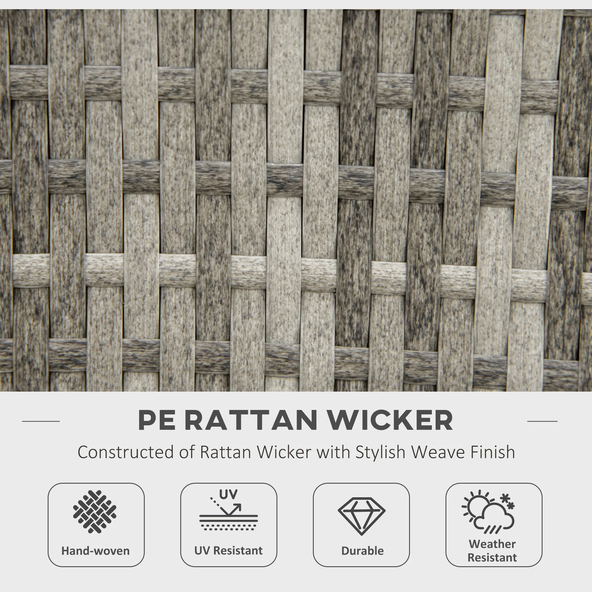 Outdoor PE Rattan Gas Fire Pit Table - Image 6