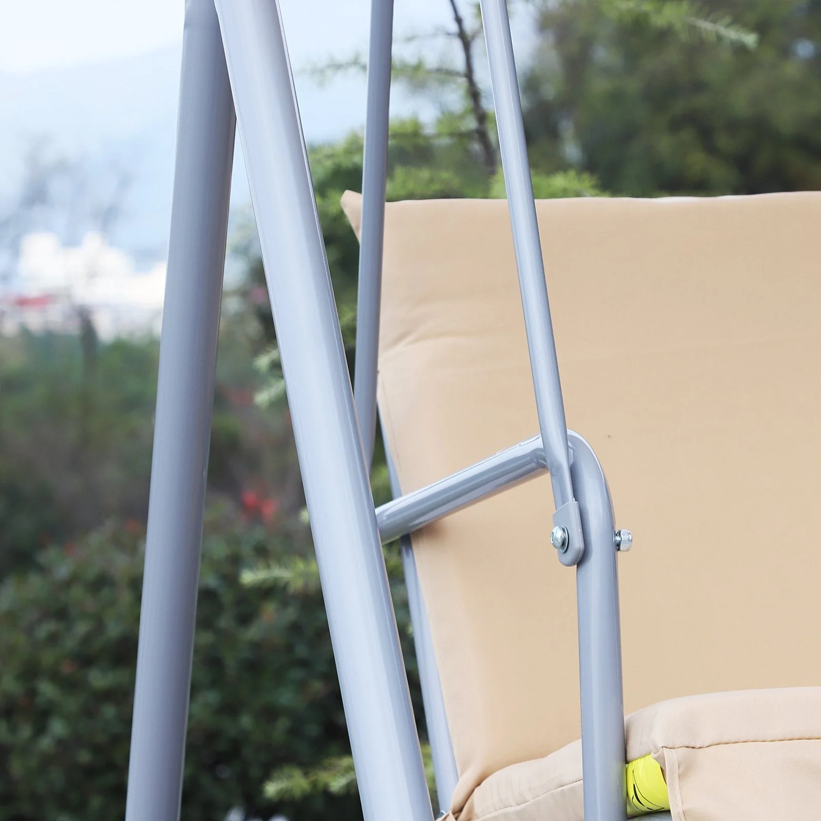 Outsunny 2 Seater Garden Swing Chair Patio Rocking Bench W/ Tilting Canopy - Image 8