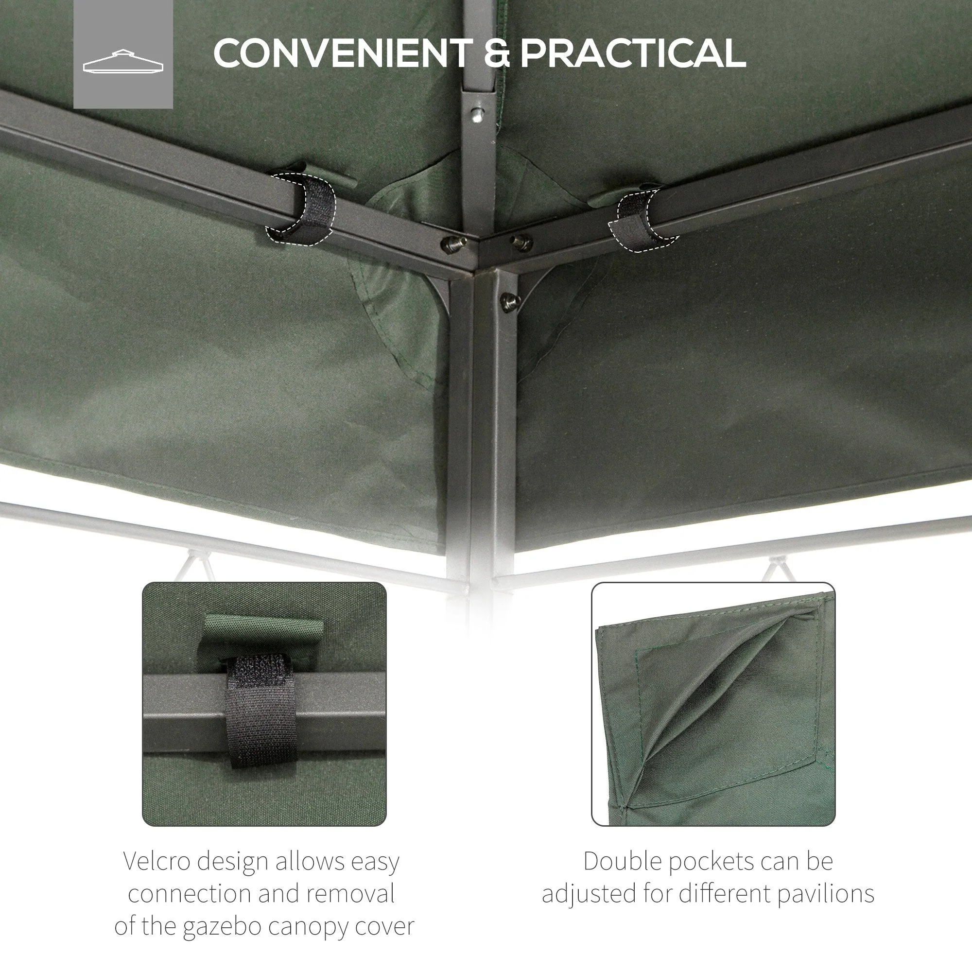 3X4M Gazebo Canopy Replacement Cover - Image 6