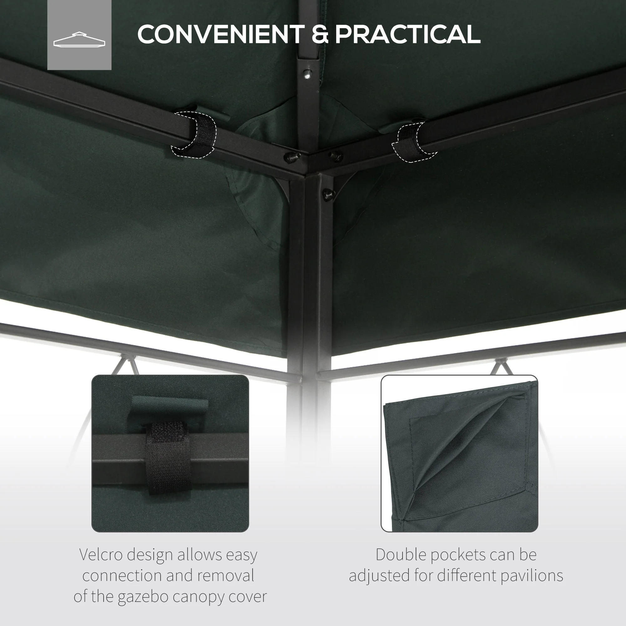 3X4M Gazebo Canopy Replacement Cover - Image 6