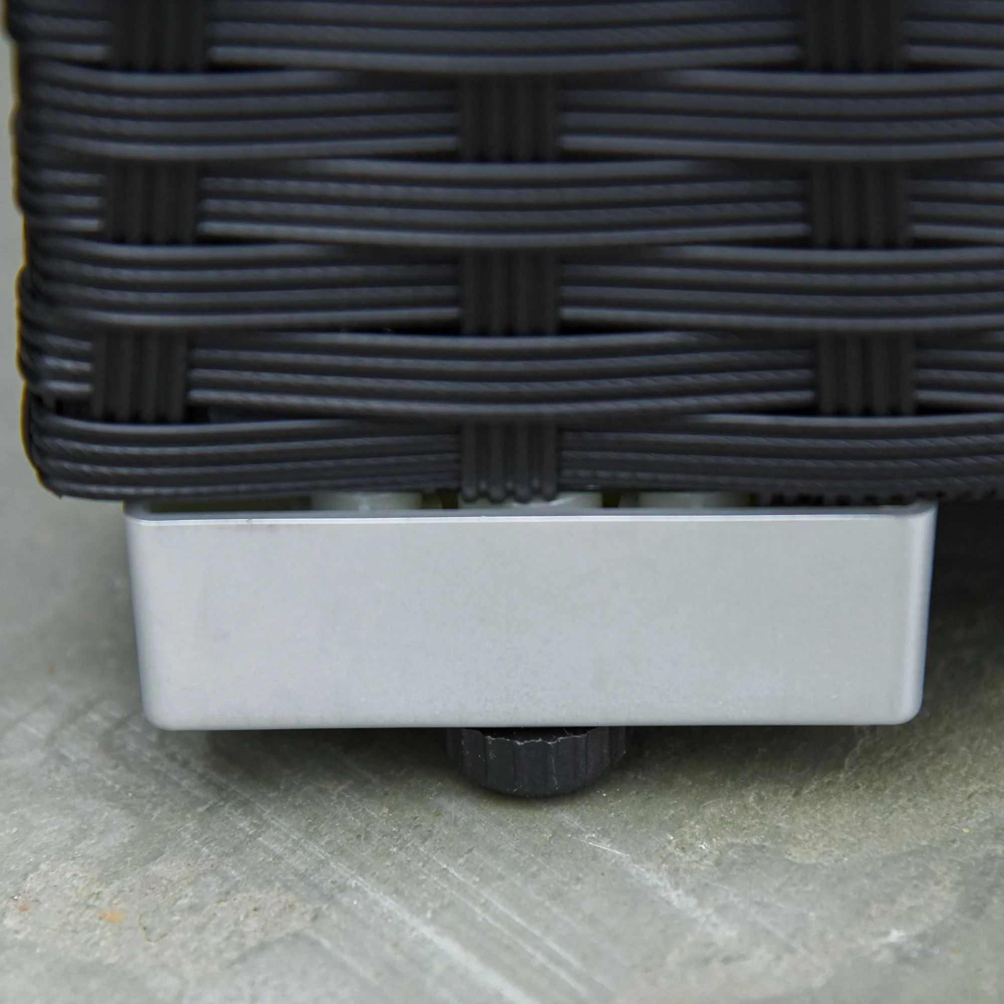 Outsunny 4-Seater Rattan Sofa Set  Garden Outdoor Sectional Sofa Coffee Table Metal Frame With cushion Pillows-Black - Image 8