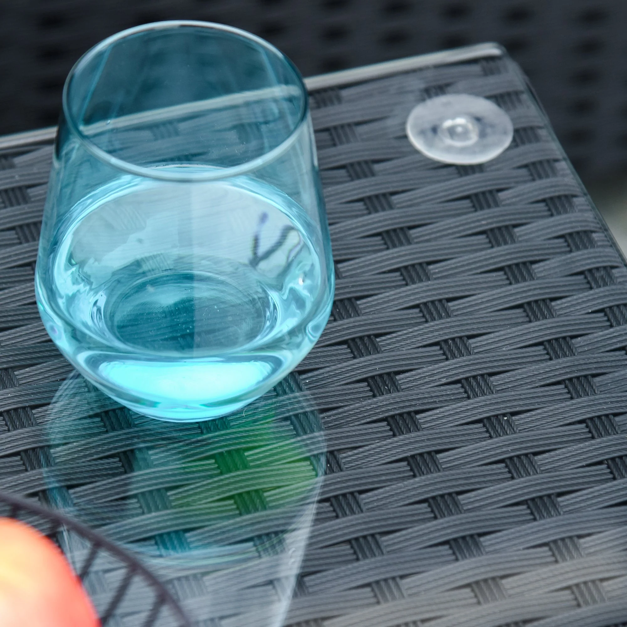 Outsunny 4-Seater Rattan Sofa Set  Garden Outdoor Sectional Sofa Coffee Table Metal Frame With cushion Pillows-Black - Image 9