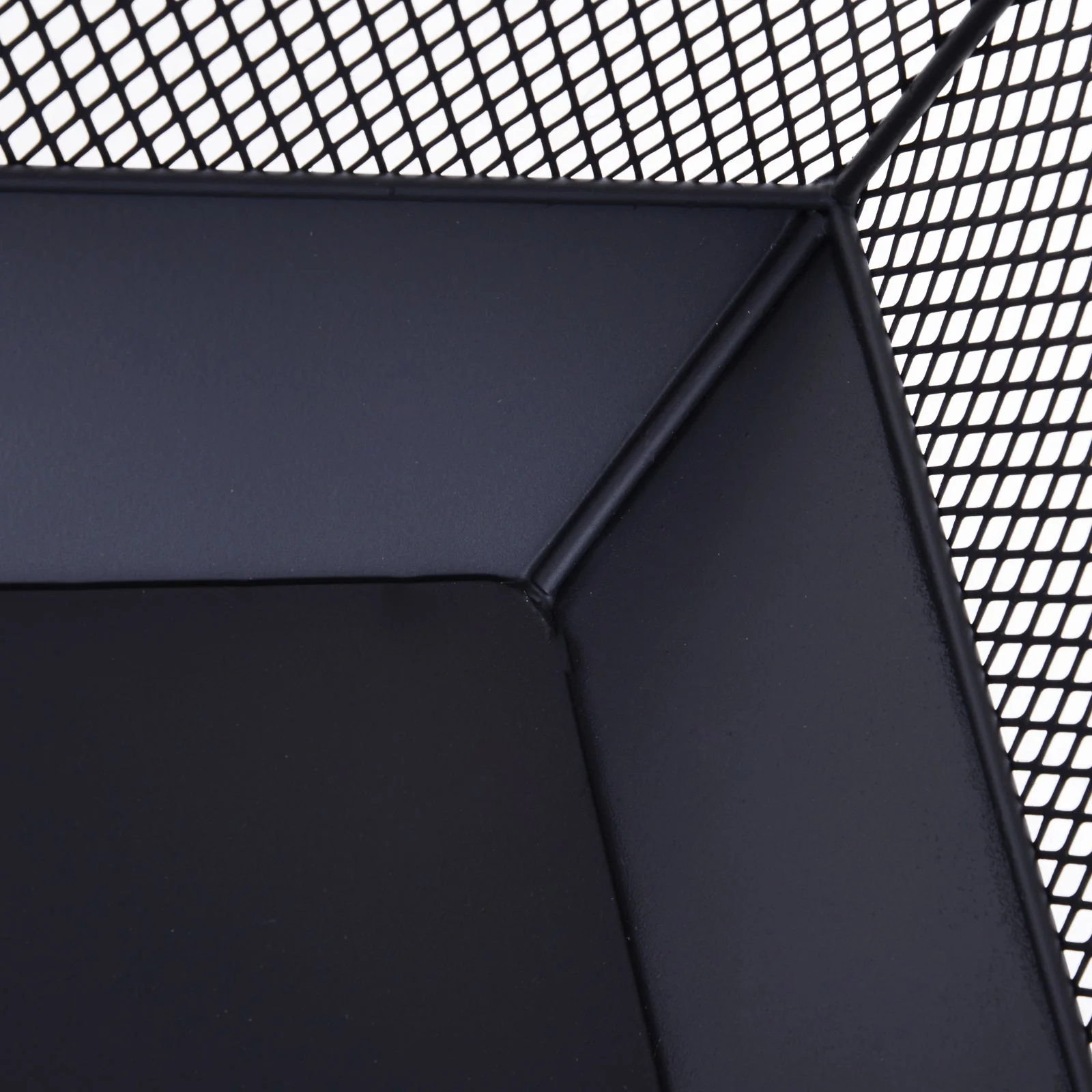 Outsunny Metal Square Fire Pit Outdoor Mesh Firepit Brazier W/ Lid - Image 8