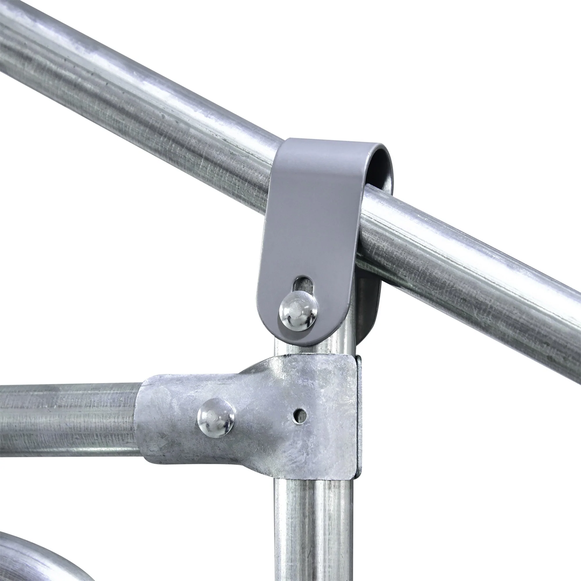 PawHut Walk In Chicken Run Galvanized Chicken Coop Hen Poultry House Cage Rabbit Hutch Pet Playpen Backyard With Water-Resist Cover - Image 4