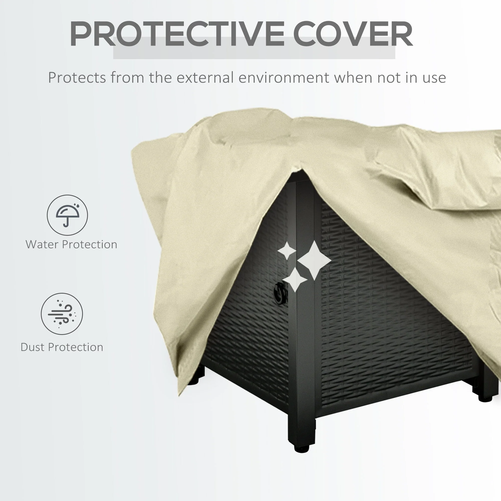 Square Propane Gas Fire Pit Table - Image 7