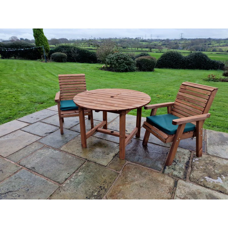 Swedish Redwood Garden Bistro Set by Churnet Valley - 2 Seat - Image 6
