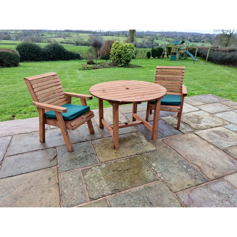 Swedish Redwood Garden Bistro Set by Churnet Valley - 2 Seat - Image 7