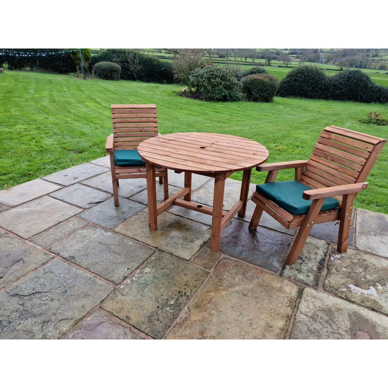 Swedish Redwood Garden Bistro Set by Churnet Valley - 2 Seat - Image 8