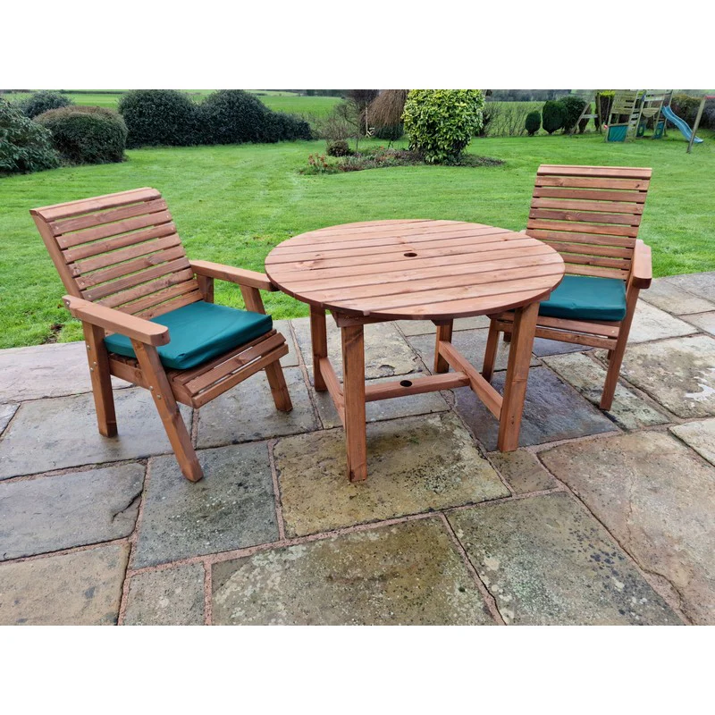 Swedish Redwood Garden Bistro Set by Churnet Valley - 2 Seat - Image 9