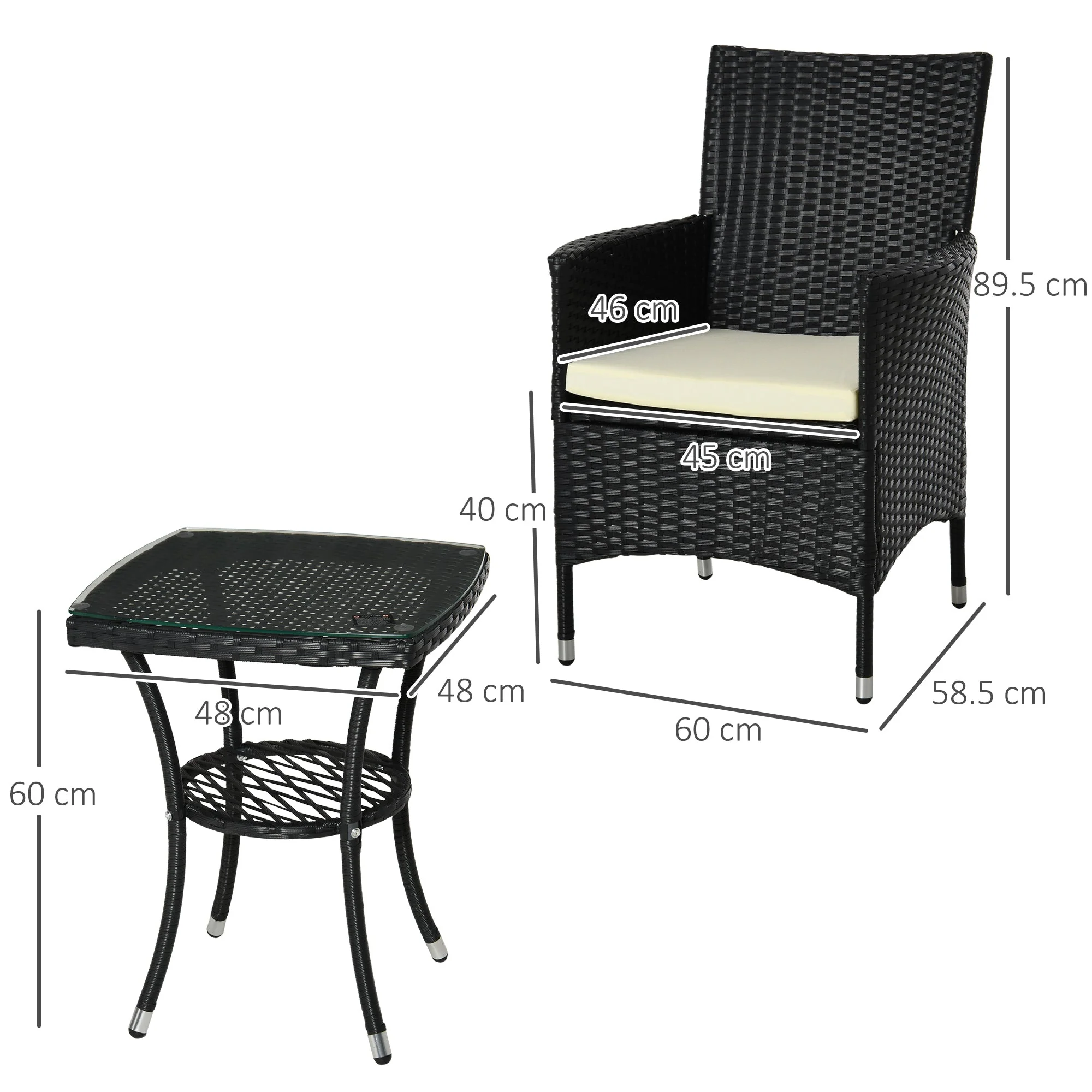 Three-Piece Rattan Chair Set - Image 3